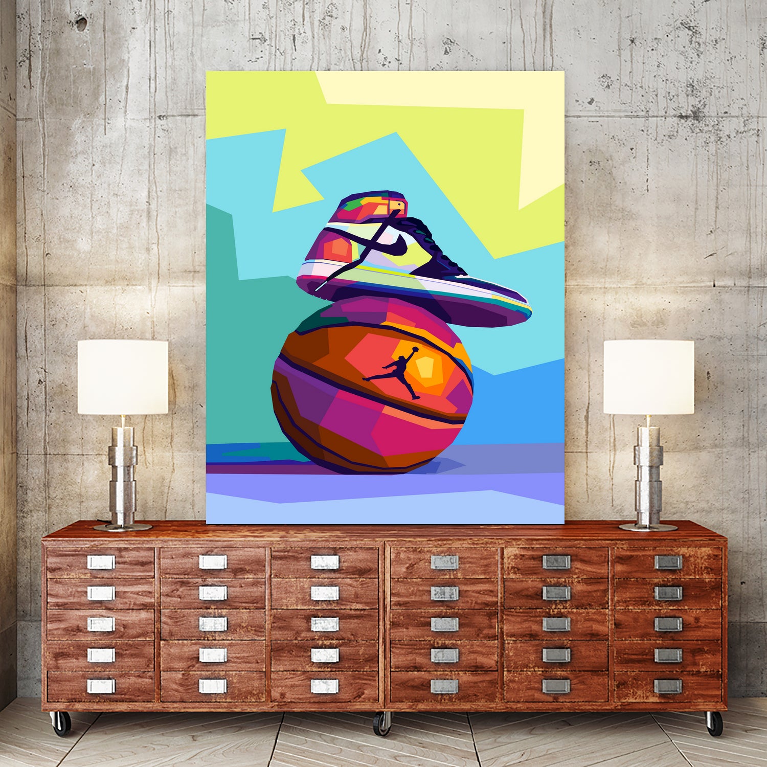 Air Jordan x Basketball by Noval Purnama on GIANT ART - white vector illustration