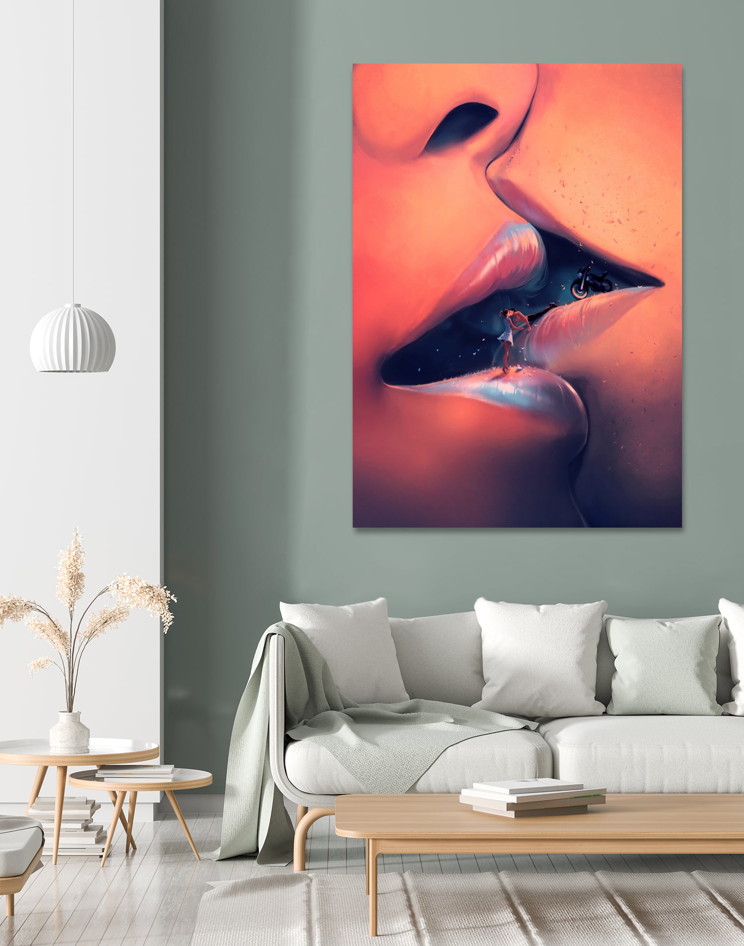 Meet me halfway by Cyril Rolando on GIANT ART - orange digital painting