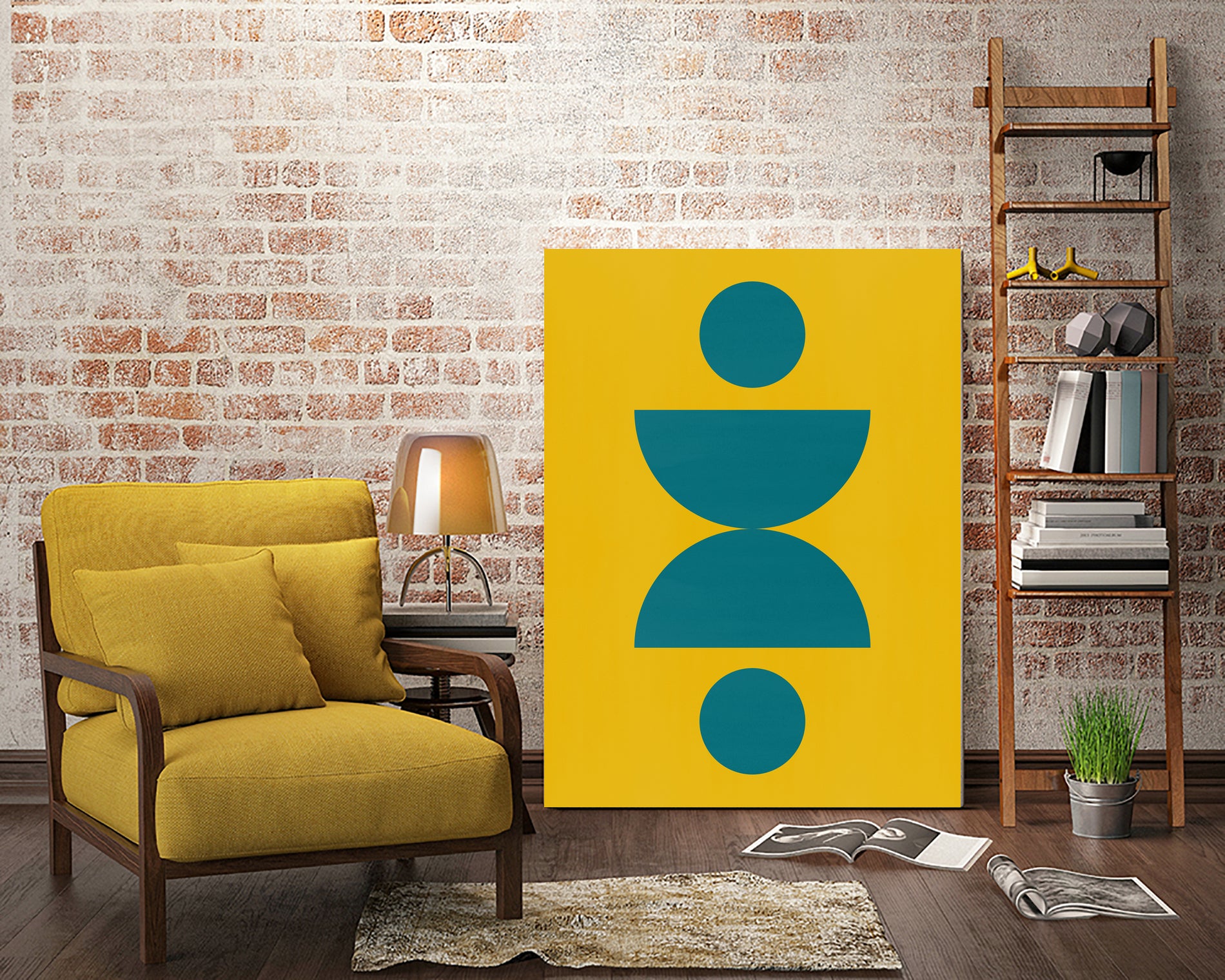 Vibrant shapes A by Vitor Costa on GIANT ART - green digital painting