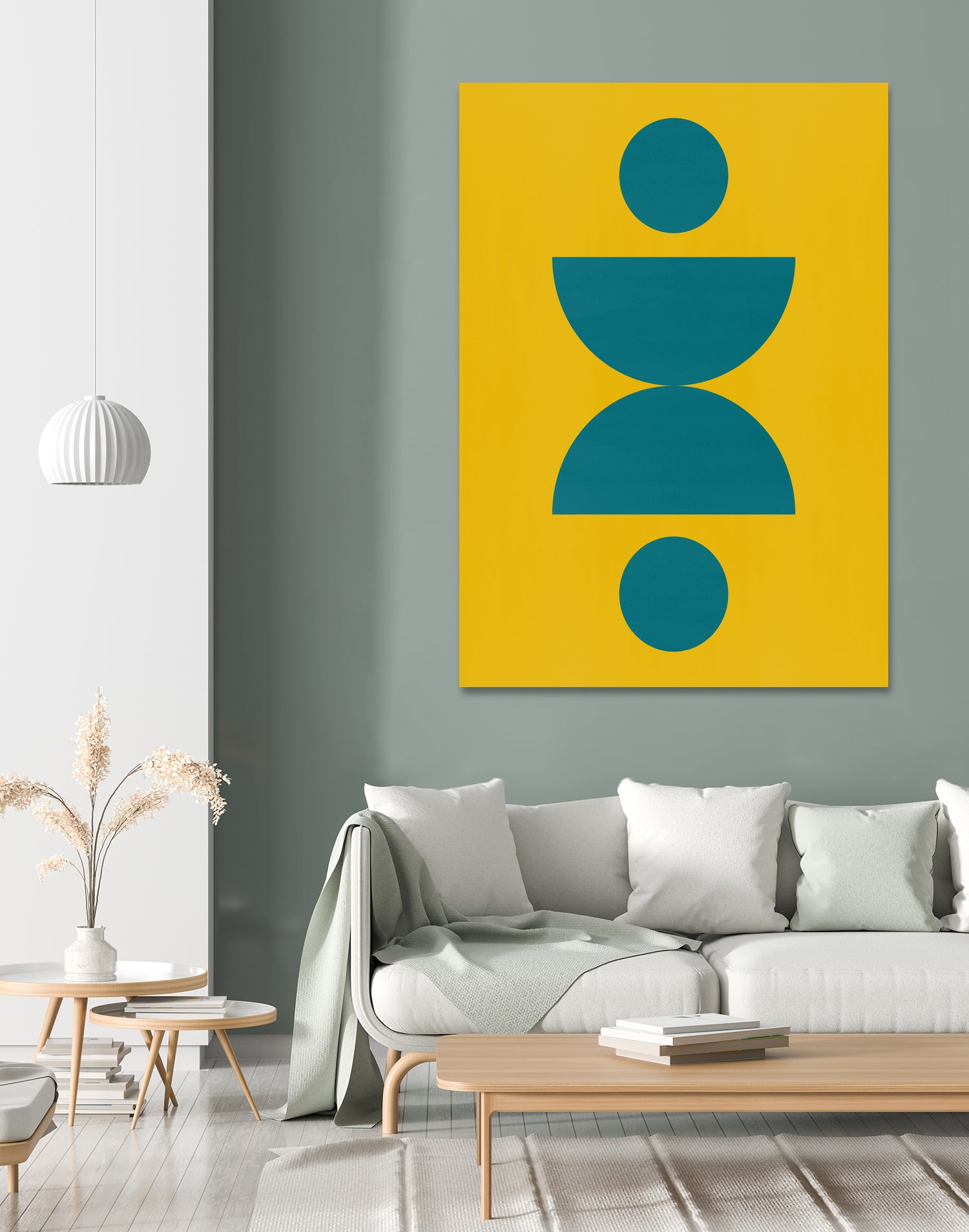 Vibrant shapes A by Vitor Costa on GIANT ART - green digital painting