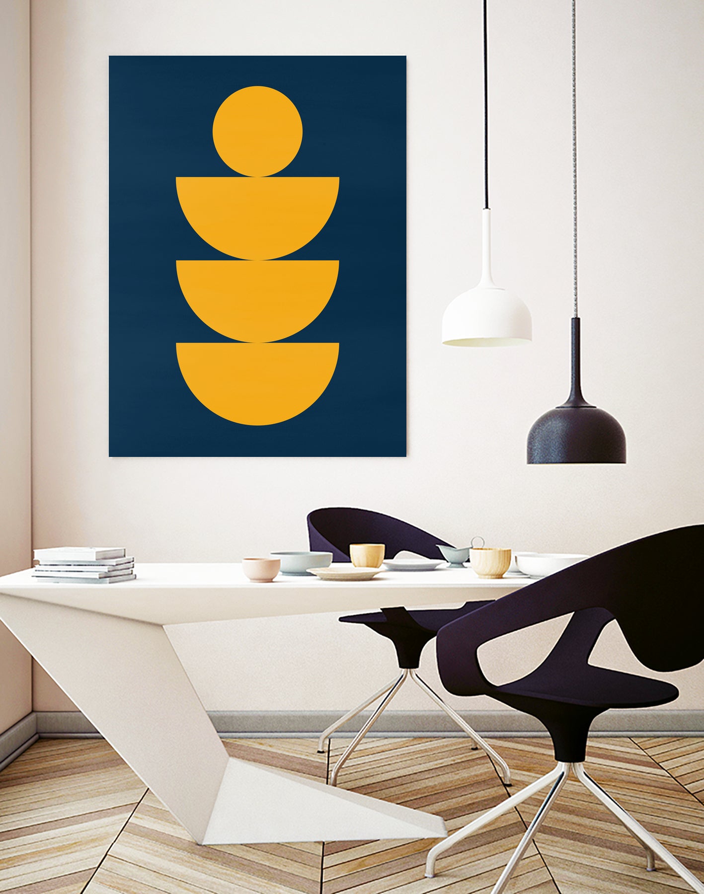 Vibrant shapes F by Vitor Costa on GIANT ART - yellow digital painting