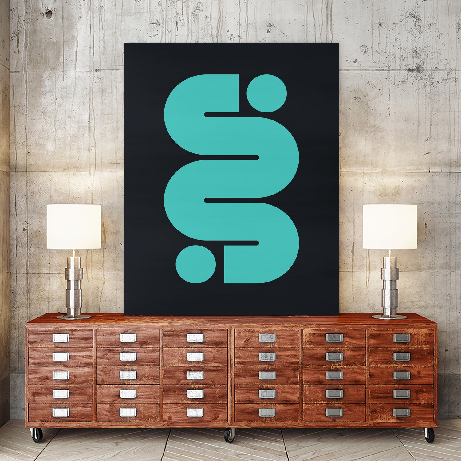 Vibrant shapes H by Vitor Costa on GIANT ART - blue digital painting