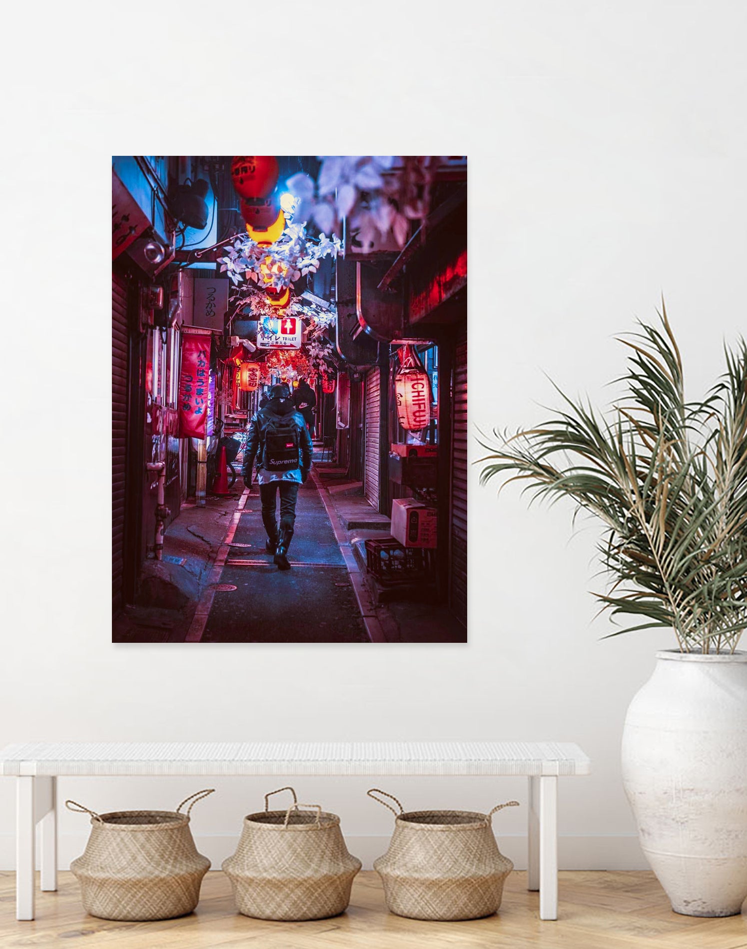 Japan Photographic Street City by Dimas Art on GIANT ART - fuchsia photo illustration