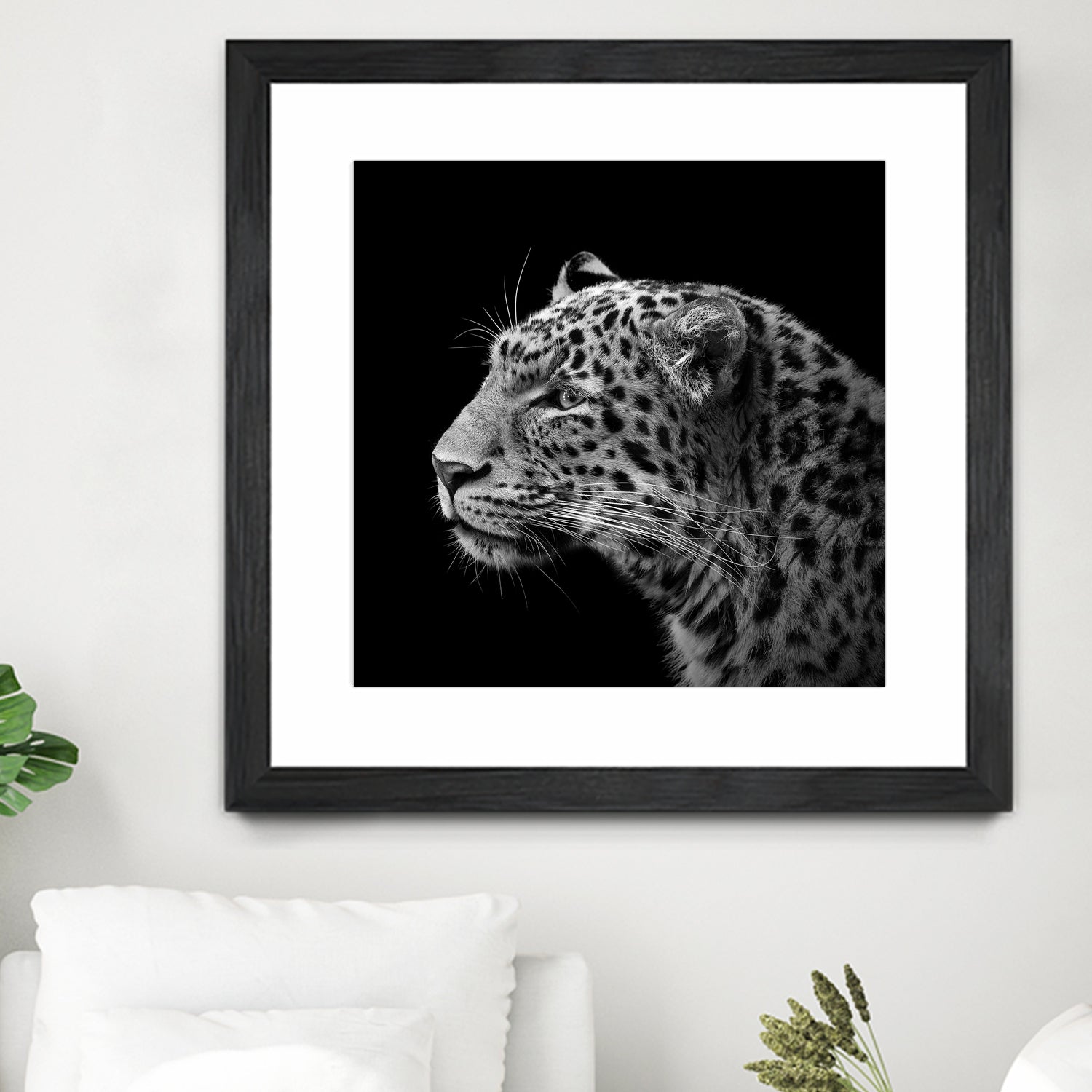 Leopard in black and white by Lukas Holas on GIANT ART - black photo manipulation