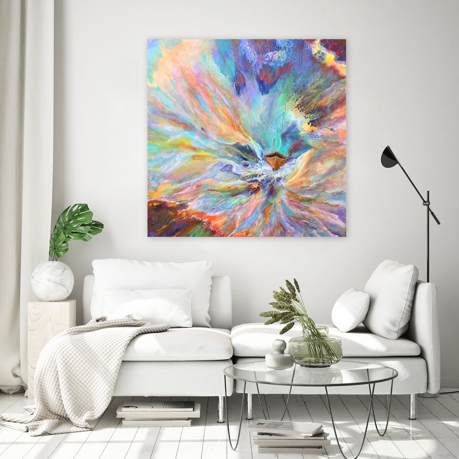 Peeking by Soraya Silvestri on GIANT ART - blue mixed media