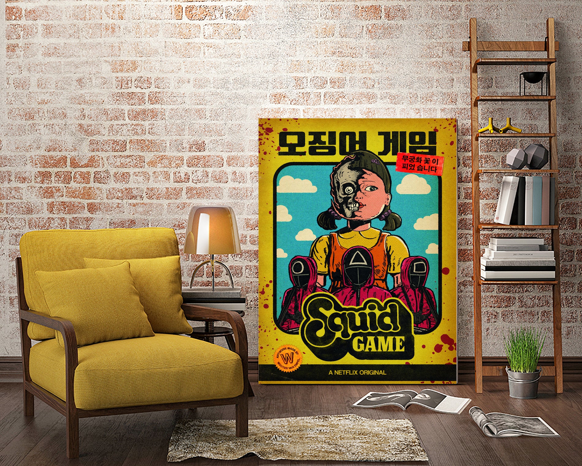 Squid Game by Wouter van Empel on GIANT ART - white digital drawing