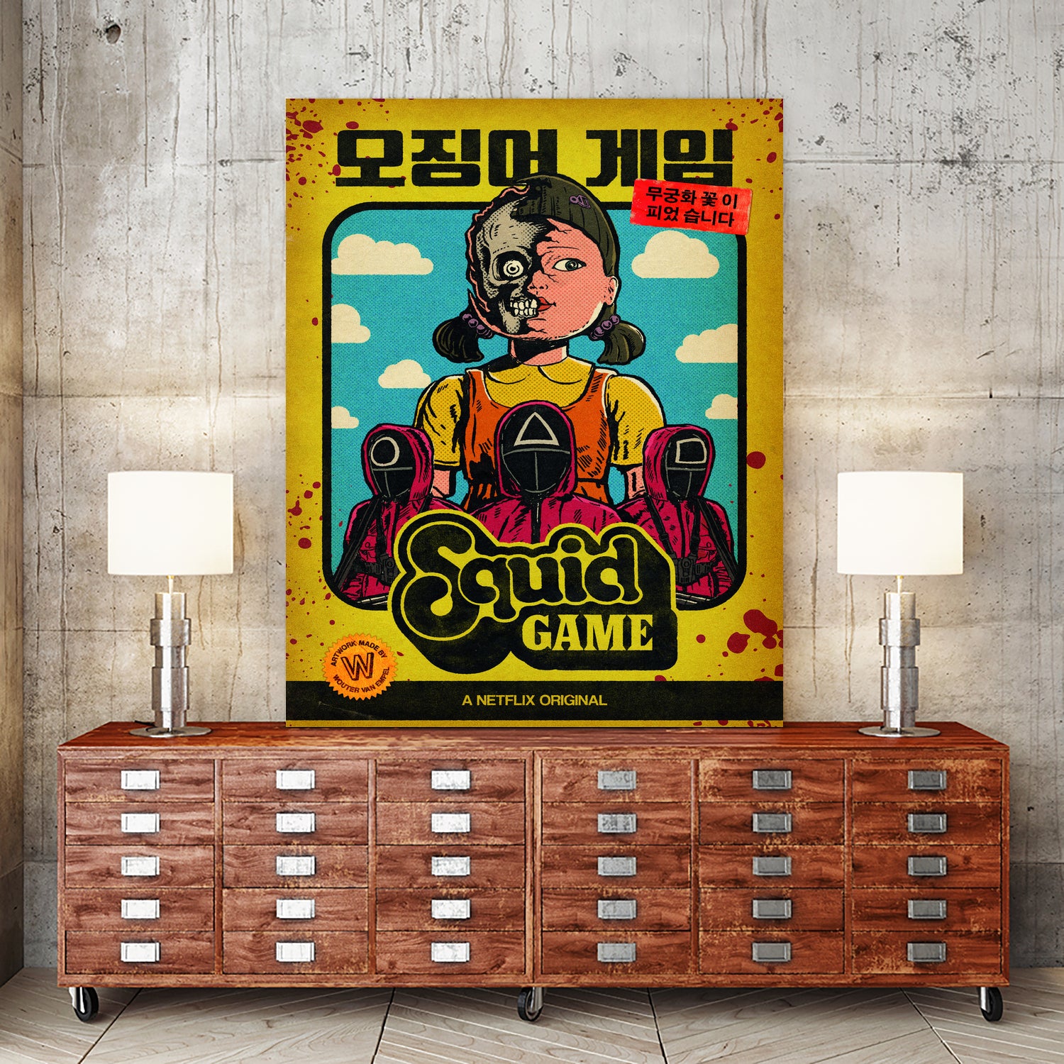 Squid Game by Wouter van Empel on GIANT ART - white digital drawing