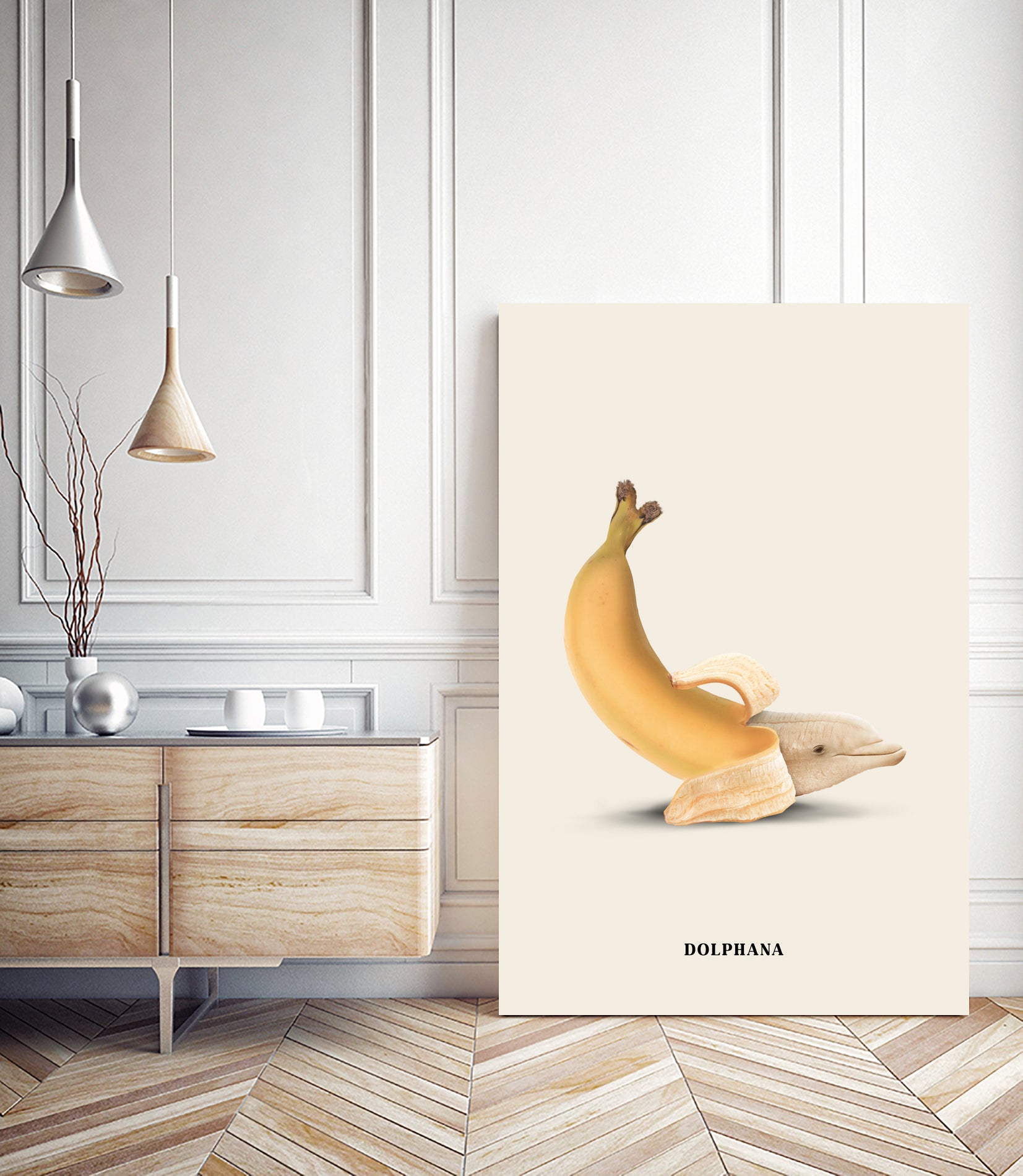 Dolphana by Jonas Loose on GIANT ART - yellow photo manipulation