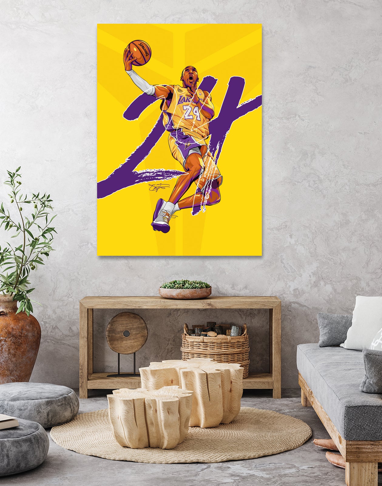 Kobe "Black Mamba" Bryant by Zildjian Magante on GIANT ART - yellow typography