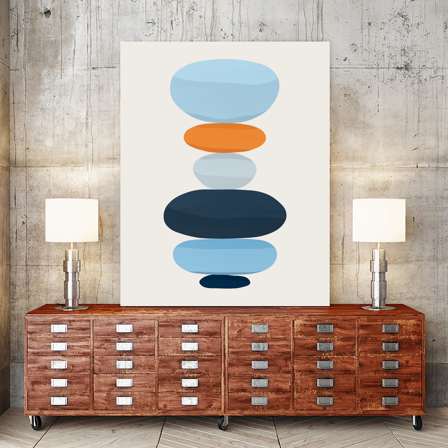 Abstraction A by Vitor Costa on GIANT ART - blue digital painting