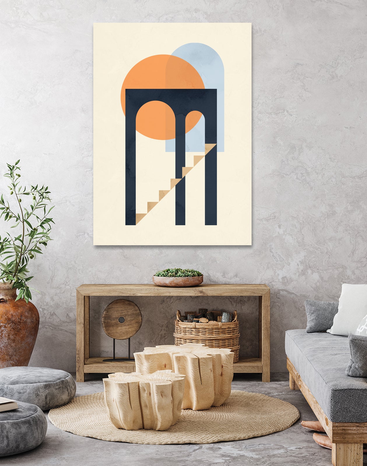 Geometry 01 by Vitor Costa on GIANT ART - orange digital painting