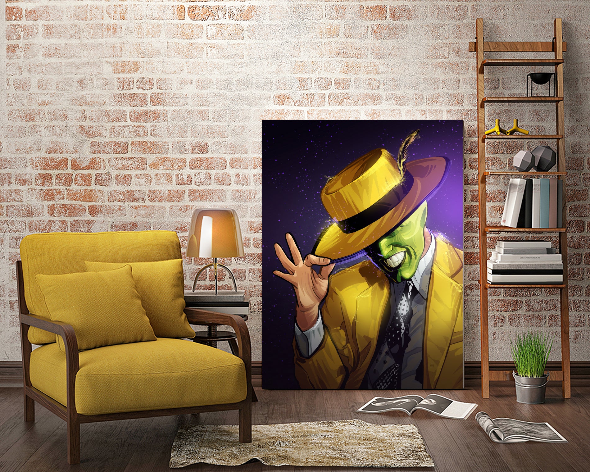 The Mask by Nikita Abakumov on GIANT ART - yellow digital painting