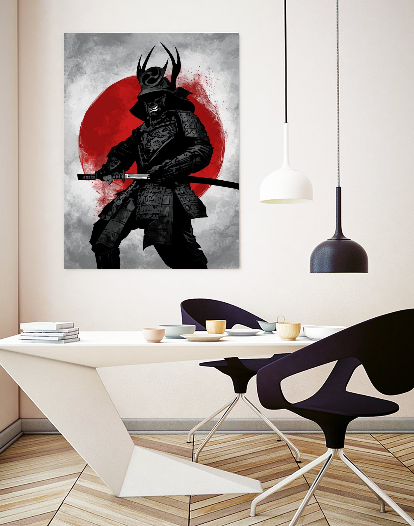 Samurai by Nikita Abakumov on GIANT ART - red digital painting