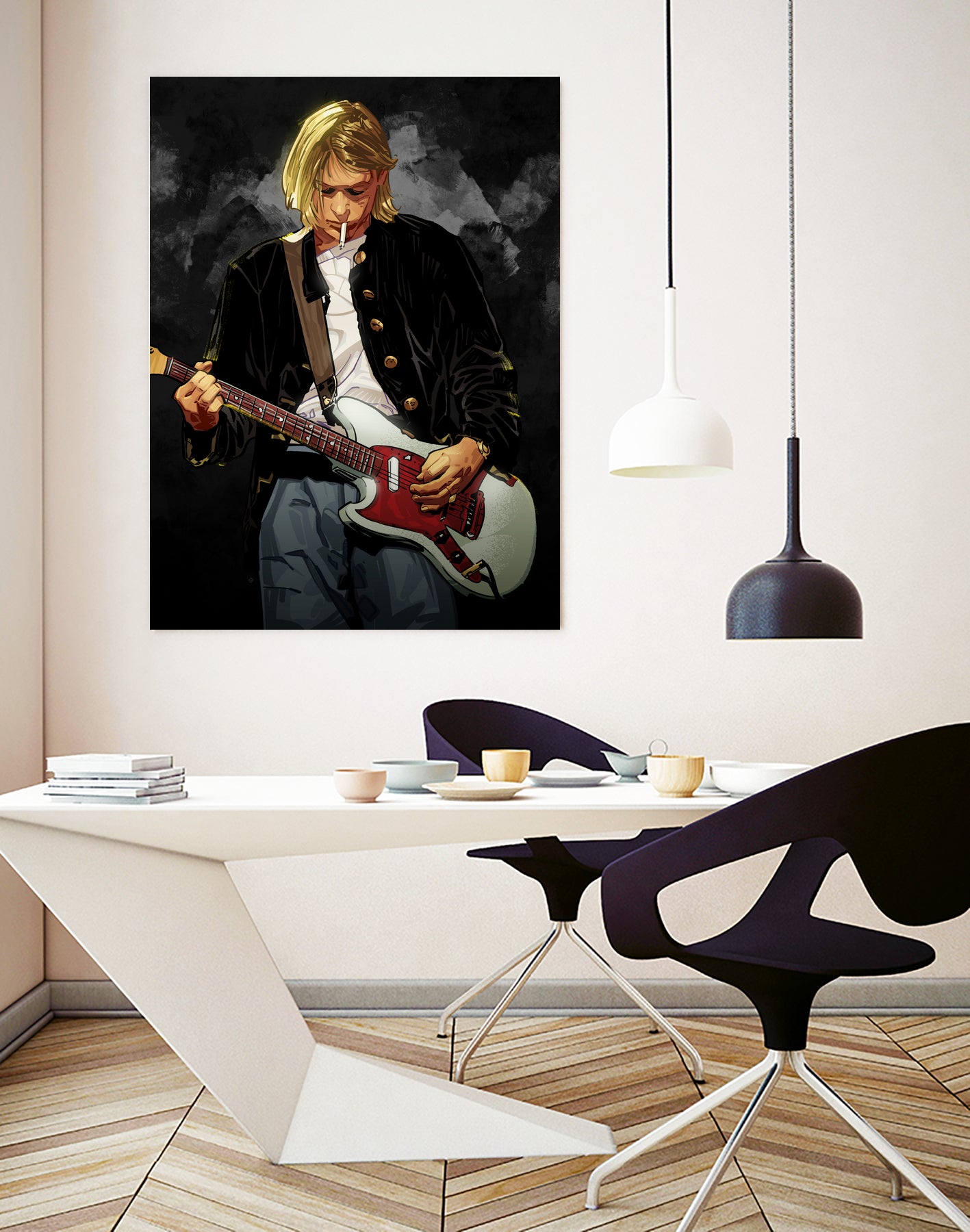 Kurt Cobain Nirvana by Nikita Abakumov on GIANT ART - black digital painting