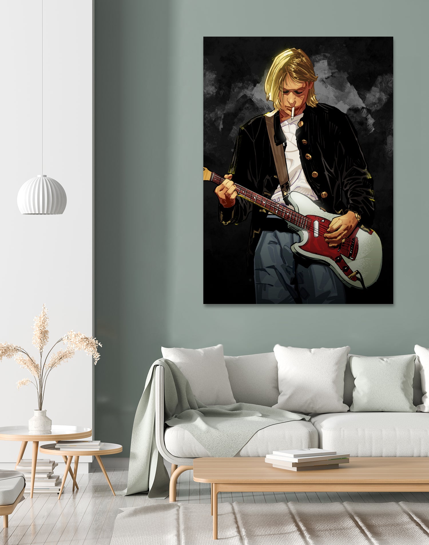 Kurt Cobain Nirvana by Nikita Abakumov on GIANT ART - black digital painting