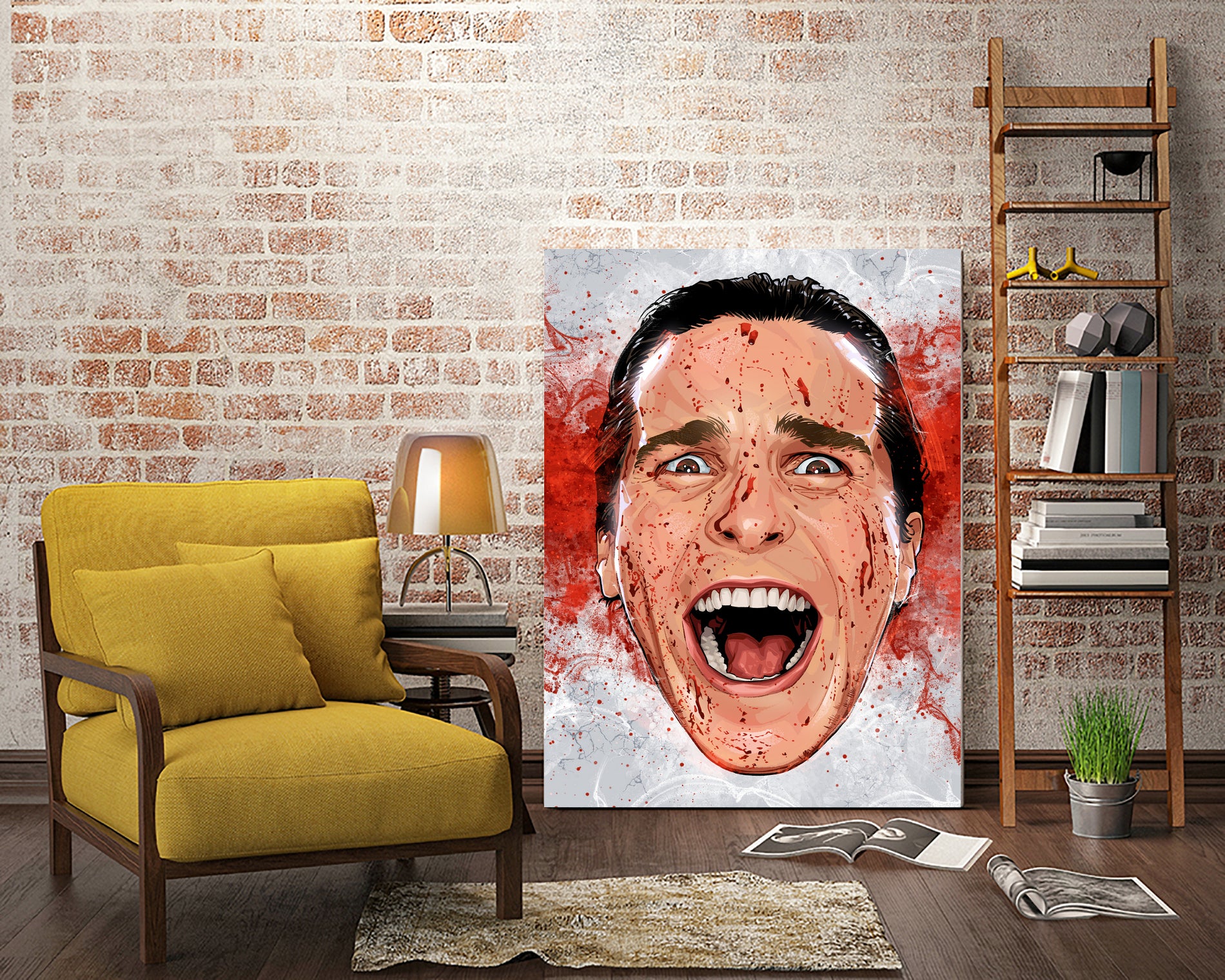 American Psycho Scream by Nikita Abakumov on GIANT ART - red digital painting