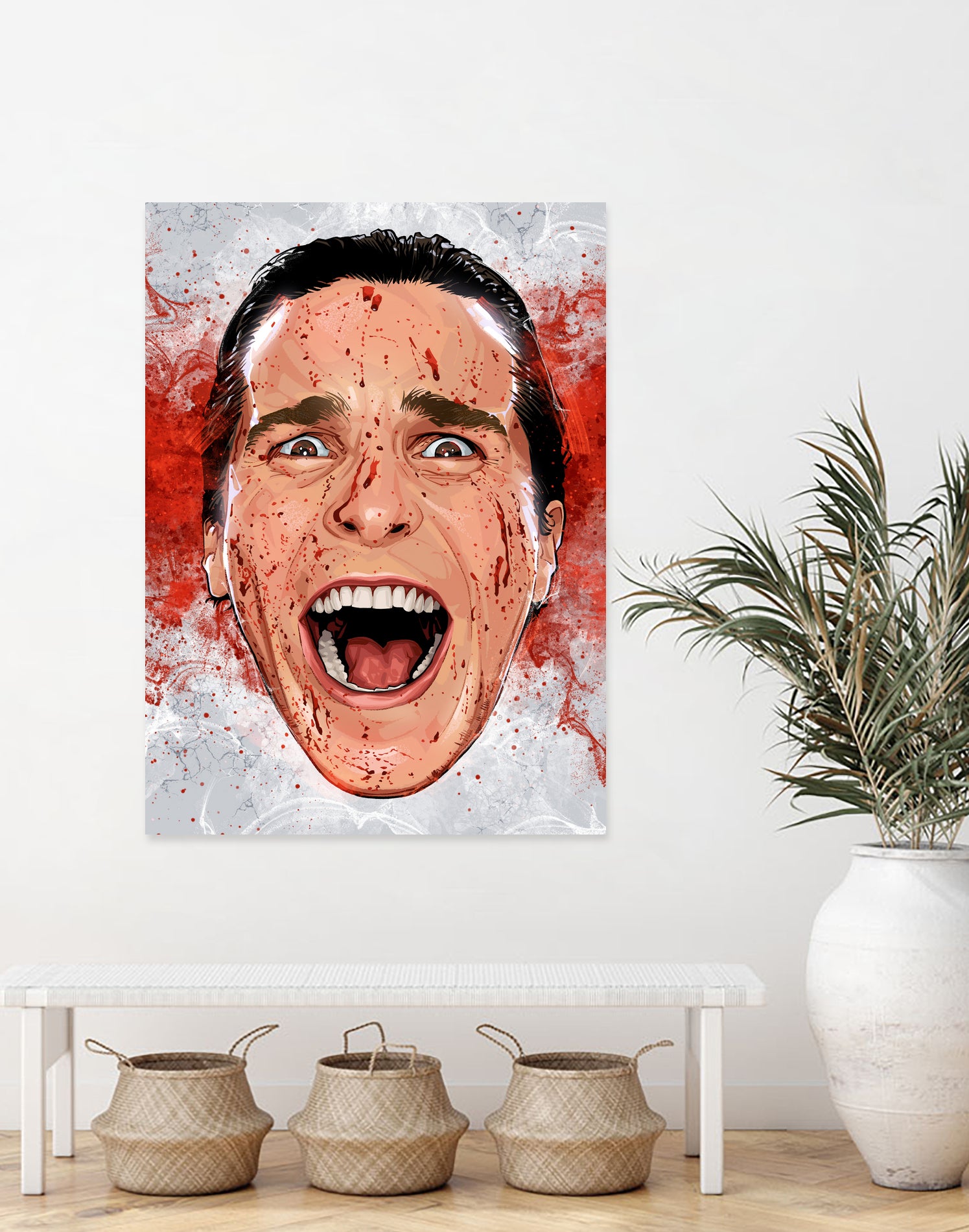 American Psycho Scream by Nikita Abakumov on GIANT ART - red digital painting