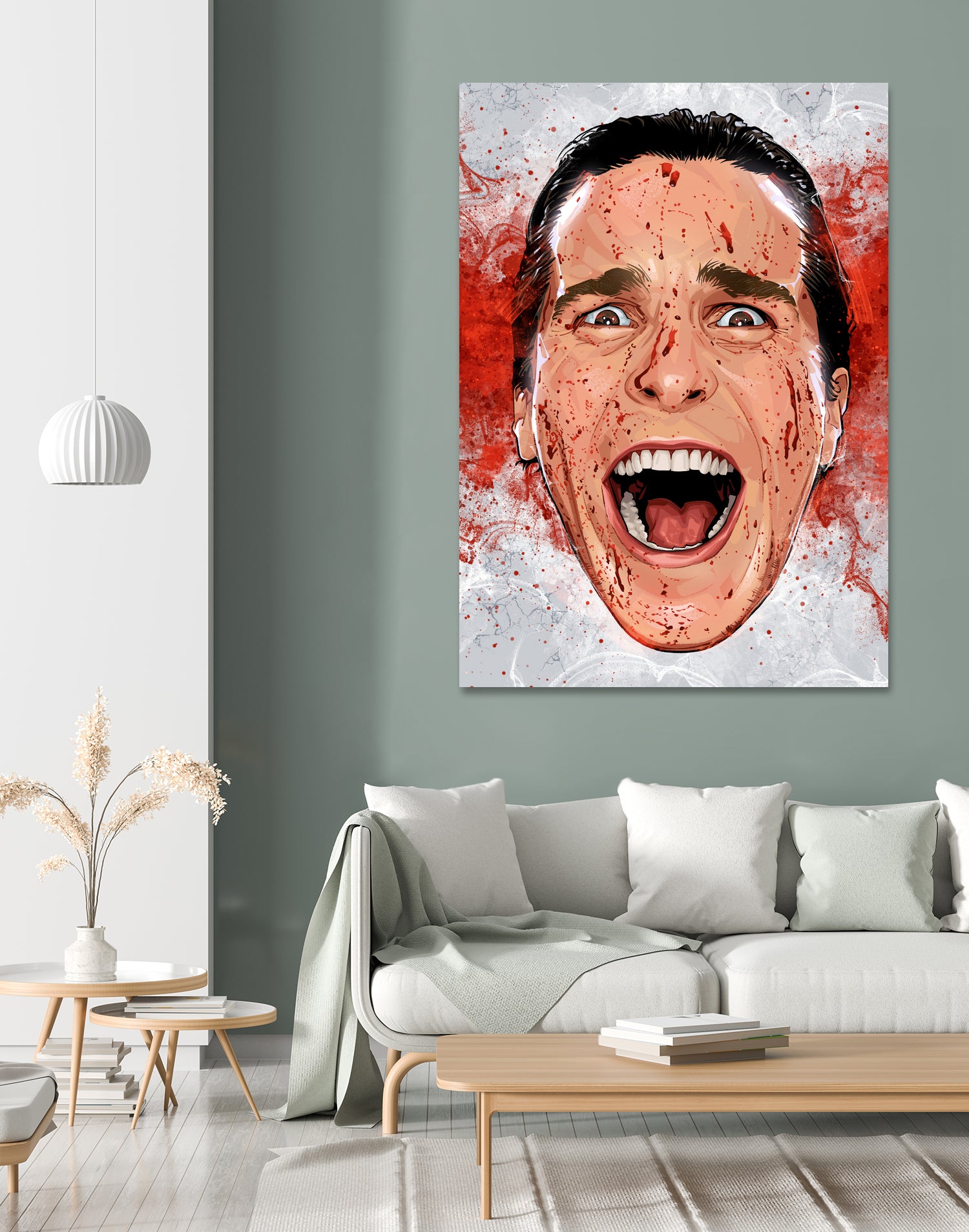 American Psycho Scream by Nikita Abakumov on GIANT ART - red digital painting