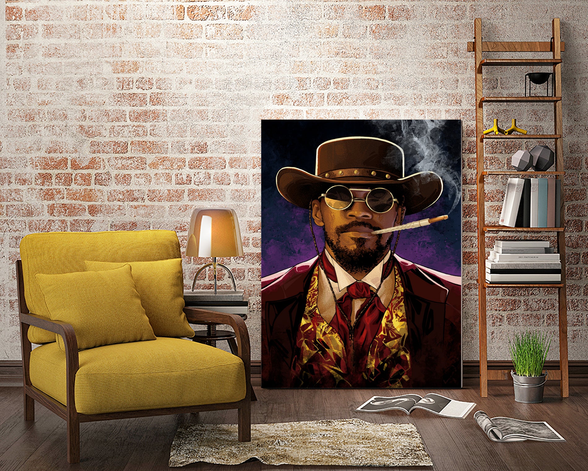 Django by Nikita Abakumov on GIANT ART - red digital painting