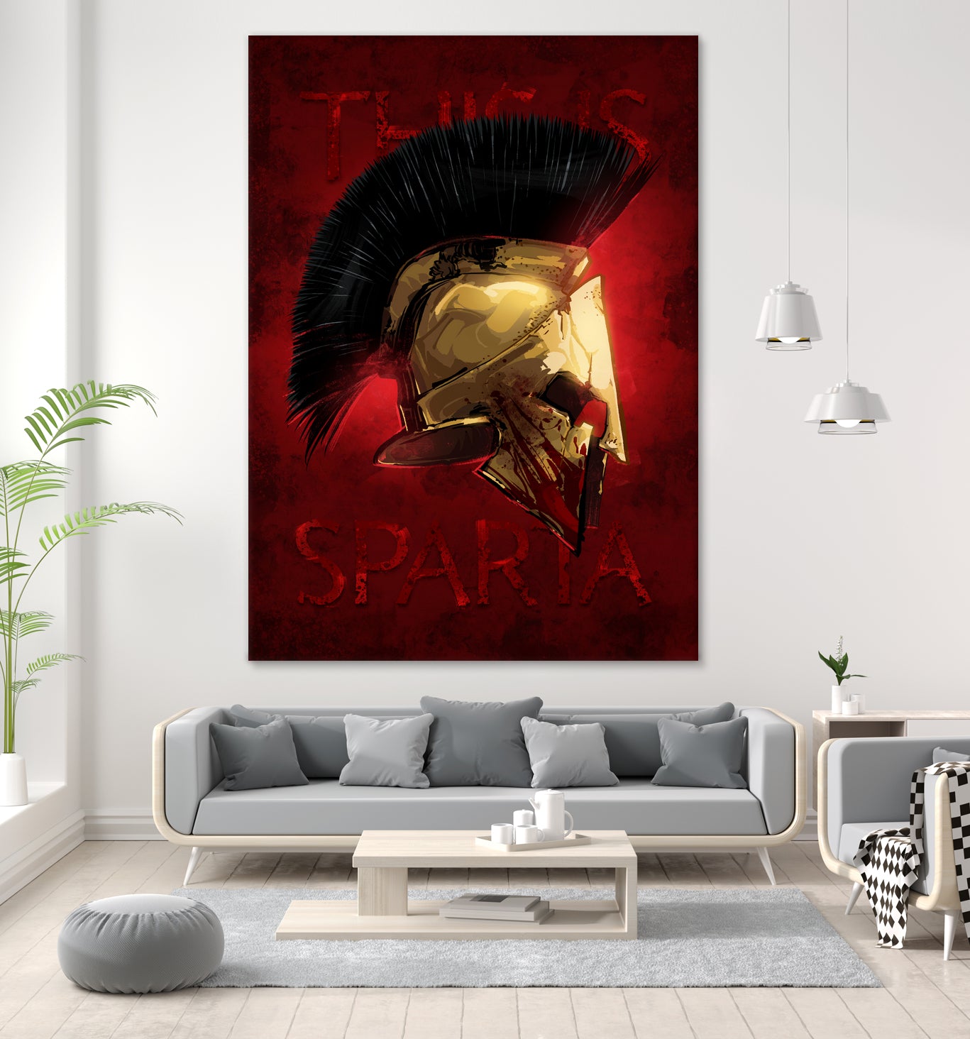 300 Spartan Helmet by Nikita Abakumov on GIANT ART - red digital painting