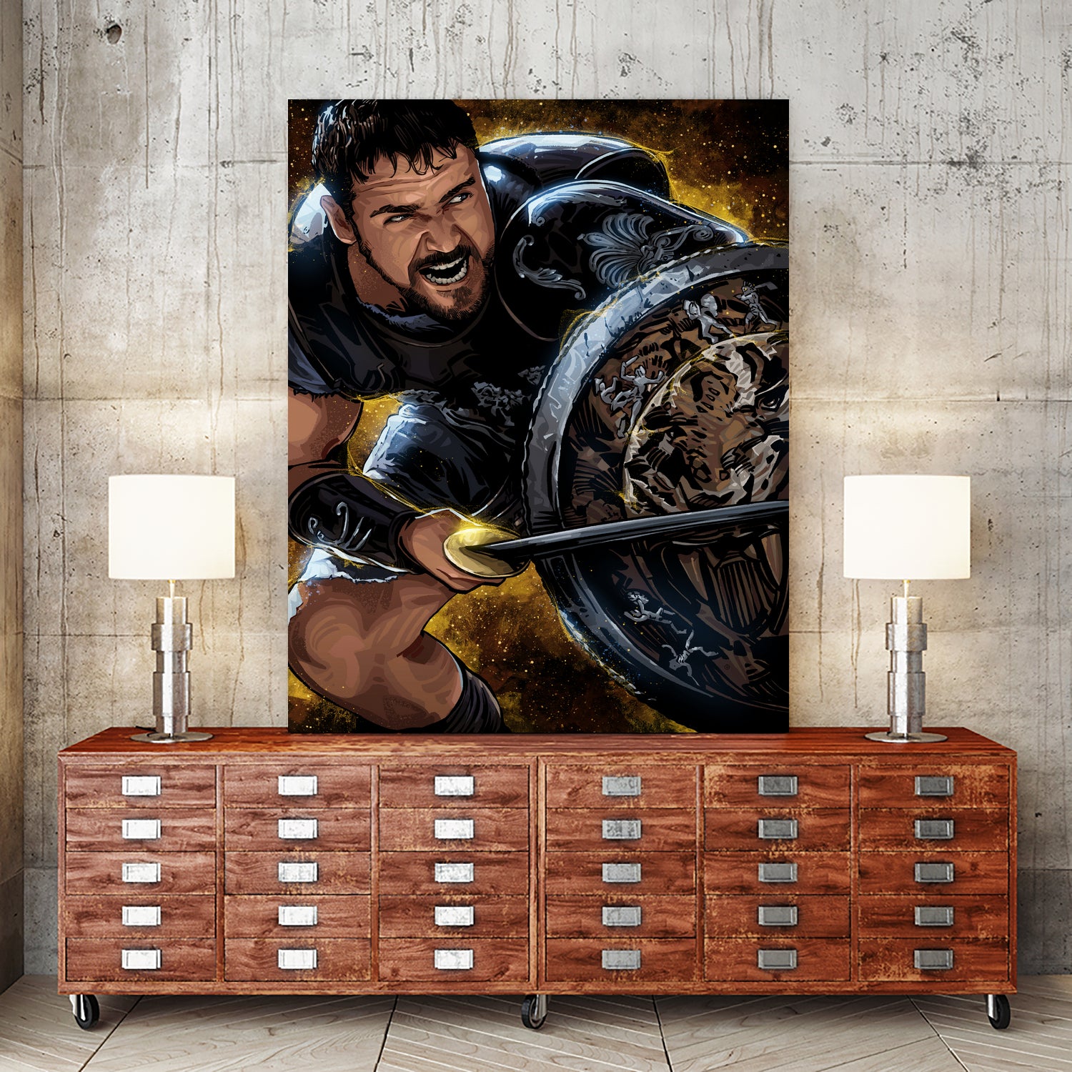 Gladiator by Nikita Abakumov on GIANT ART - brown digital painting