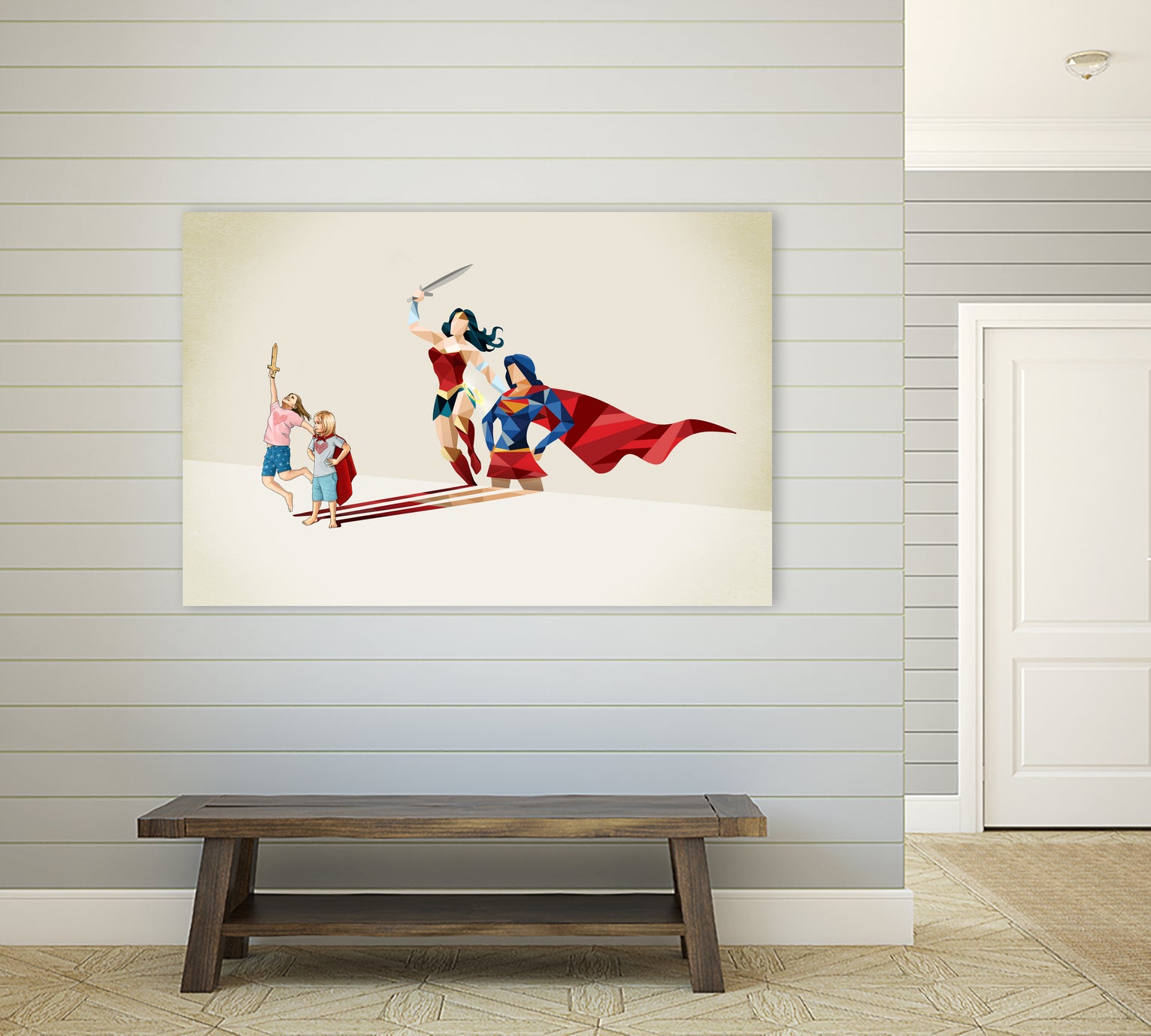 Sisters In Arms by Jason Ratliff on GIANT ART - red digital painting