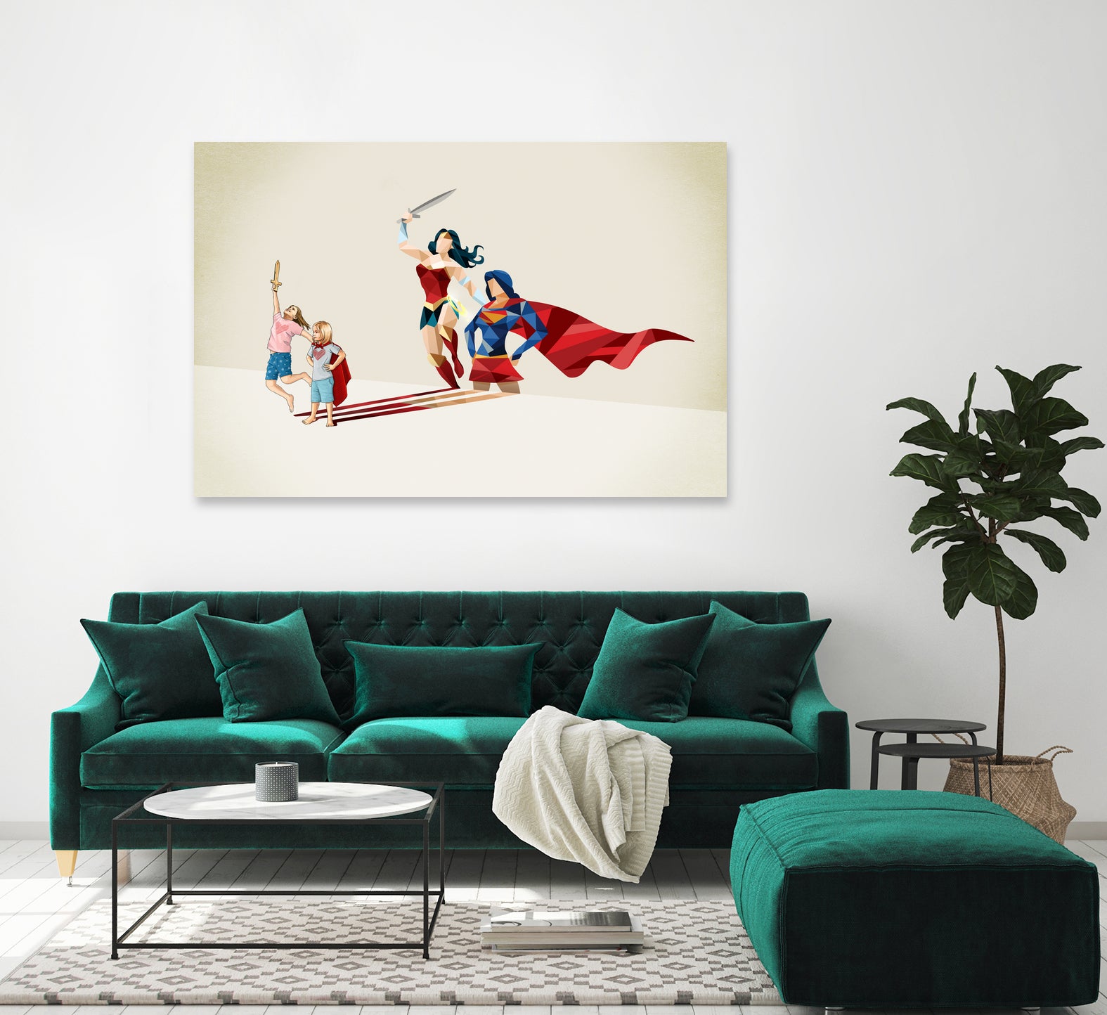 Sisters In Arms by Jason Ratliff on GIANT ART - red digital painting