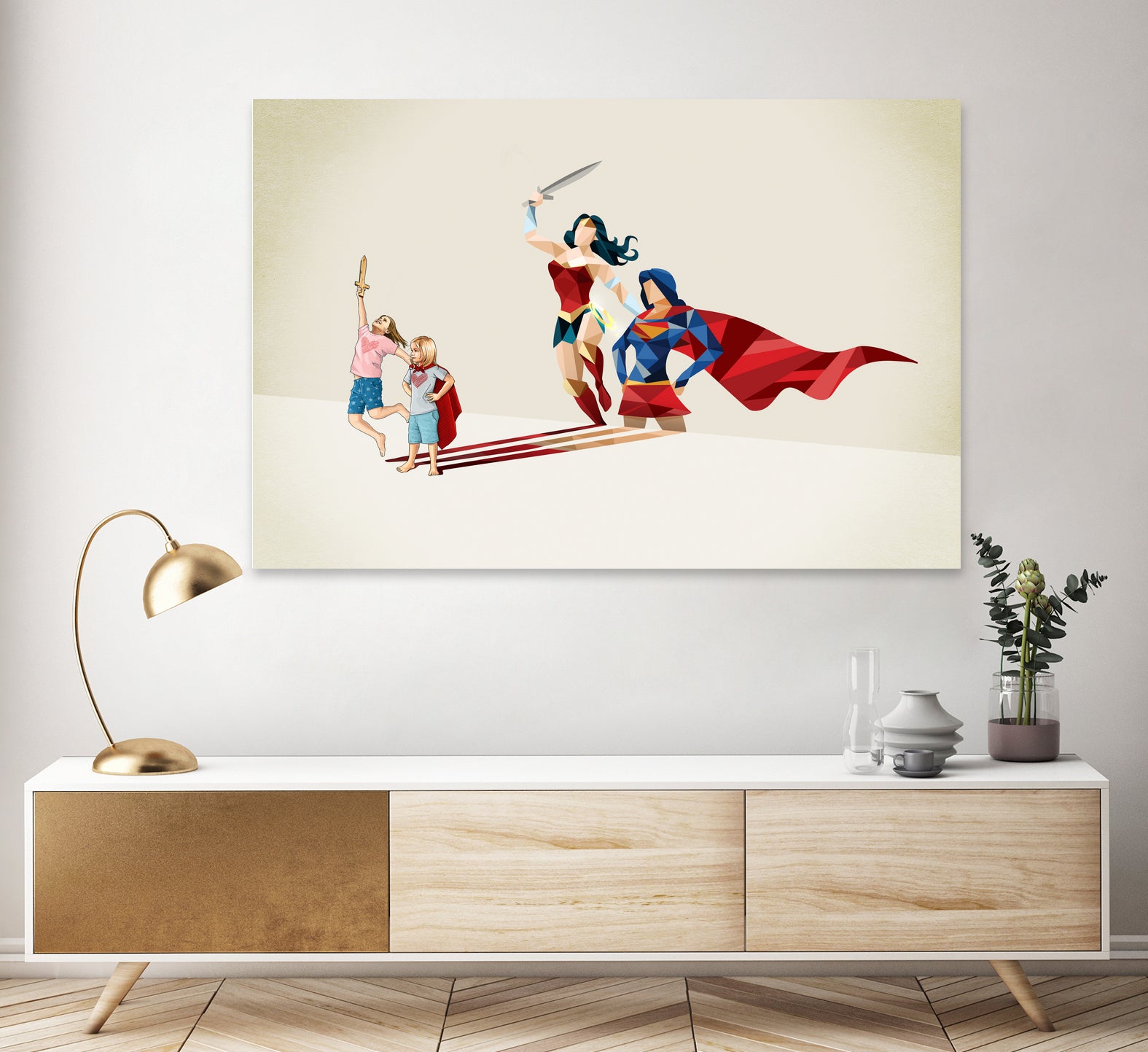 Sisters In Arms by Jason Ratliff on GIANT ART - red digital painting