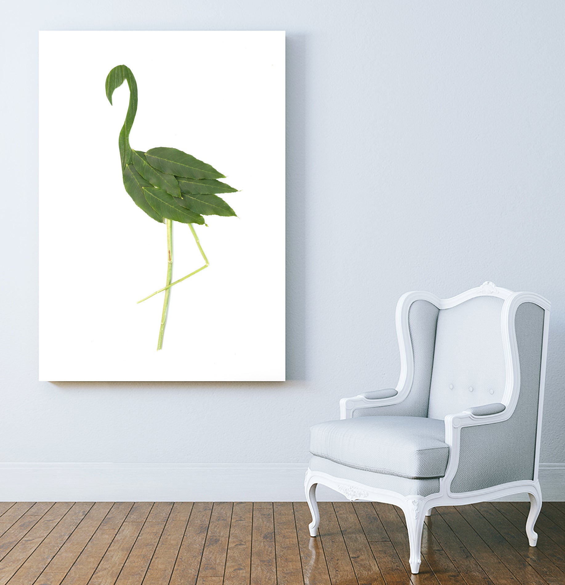 Flamingo by Olivia Lorot on GIANT ART - green photo illustration
