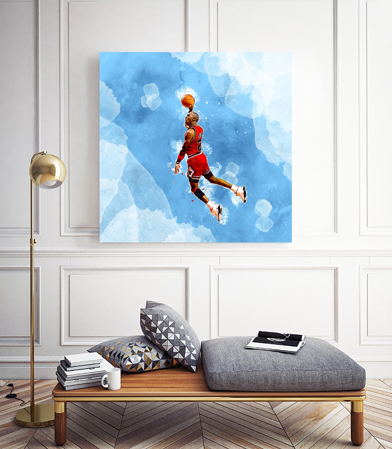 MICHAEL JORDAN by Athaillah Hudanul iman on GIANT ART - blue digital painting