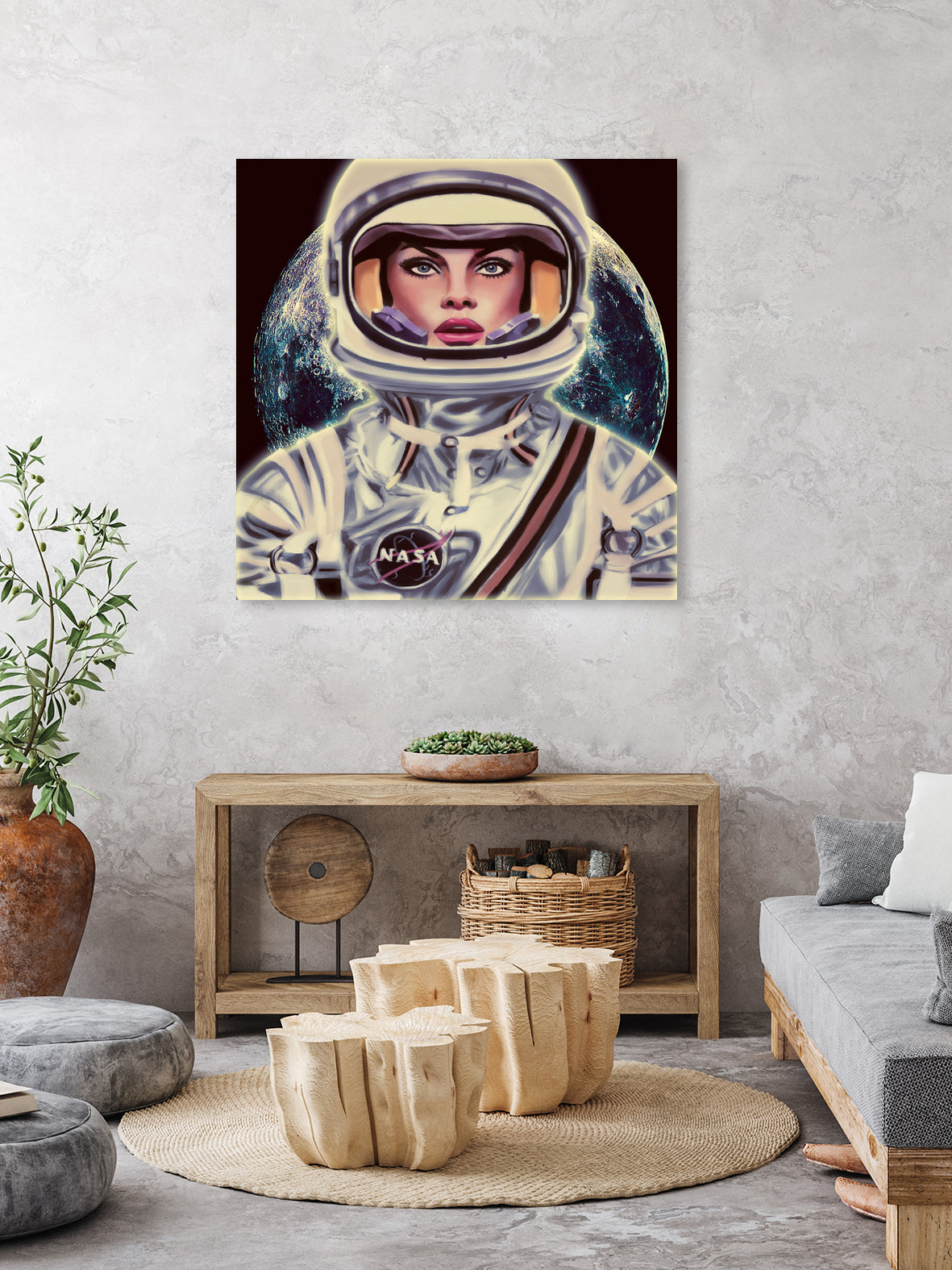 Le Cosmonaute by Mayka Estefany Cantu casanova on GIANT ART - blue digital painting