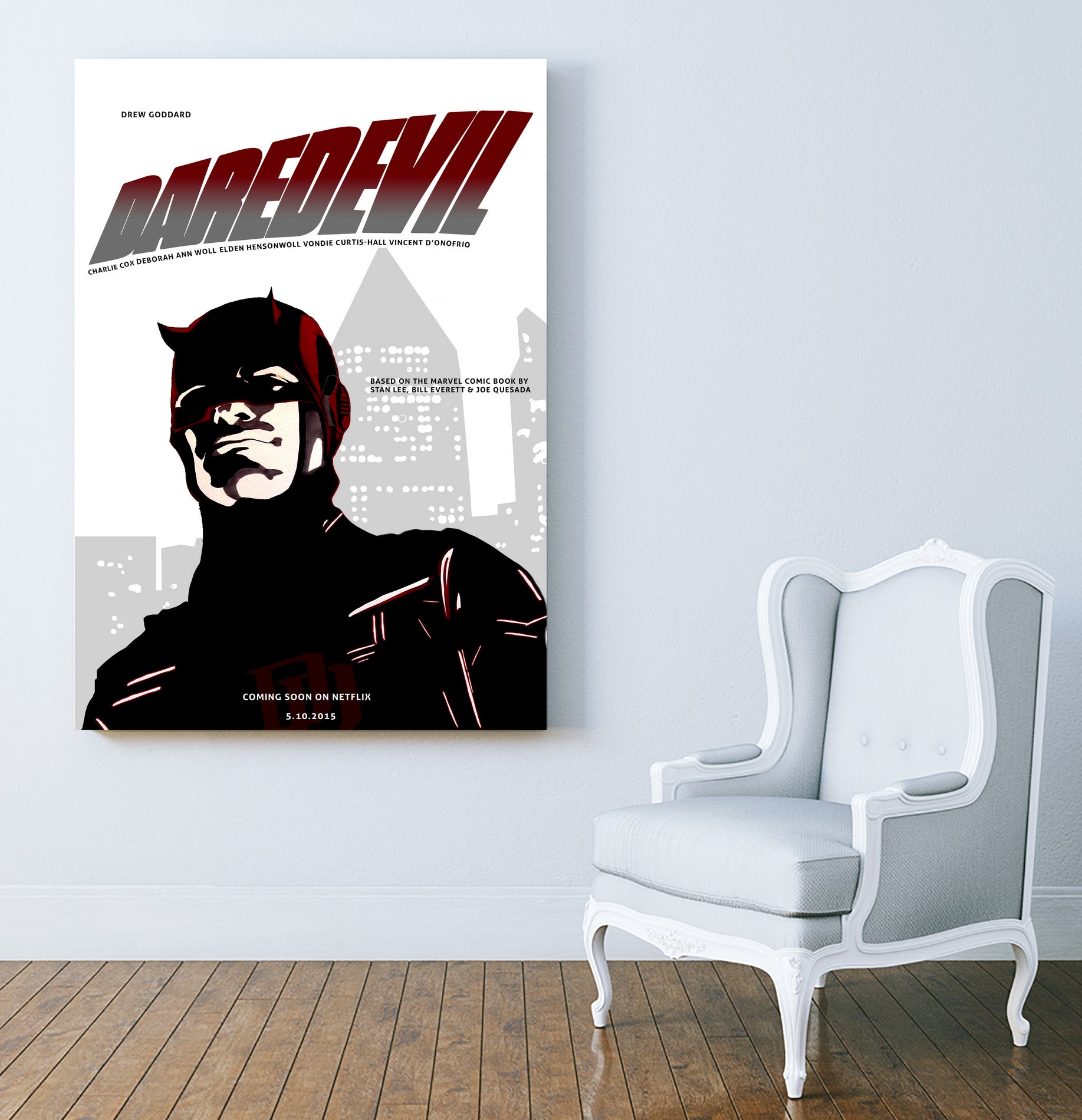 Netflix Daredevil by Nate Lee on GIANT ART - red digital painting