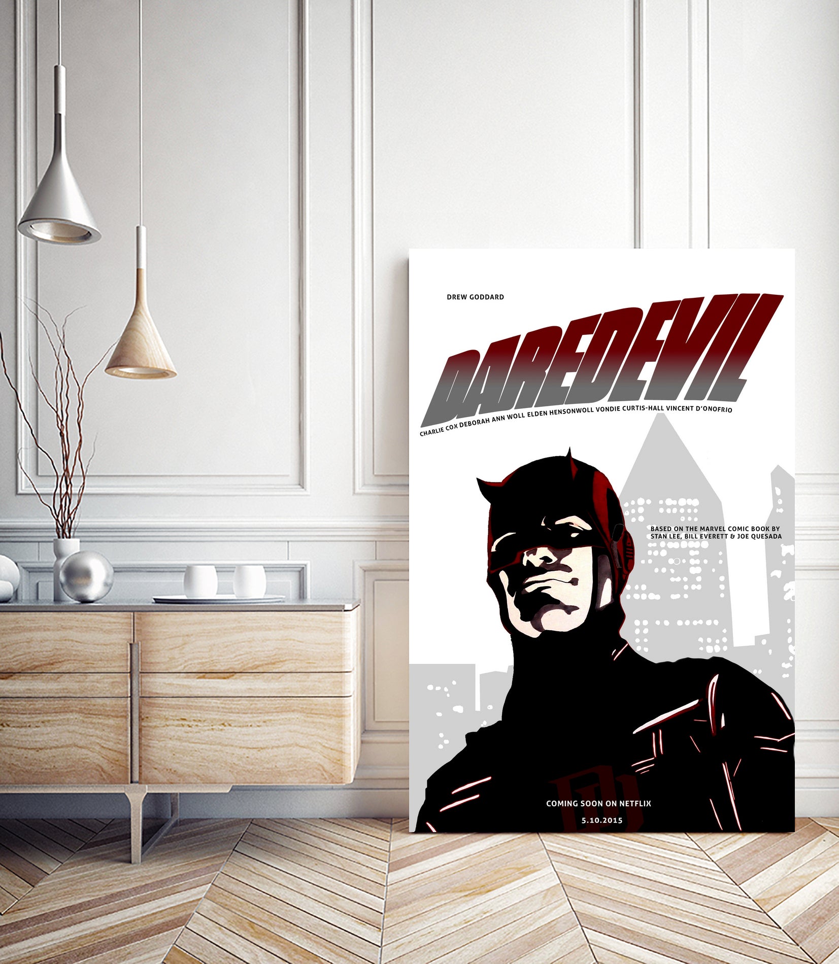 Netflix Daredevil by Nate Lee on GIANT ART - red digital painting