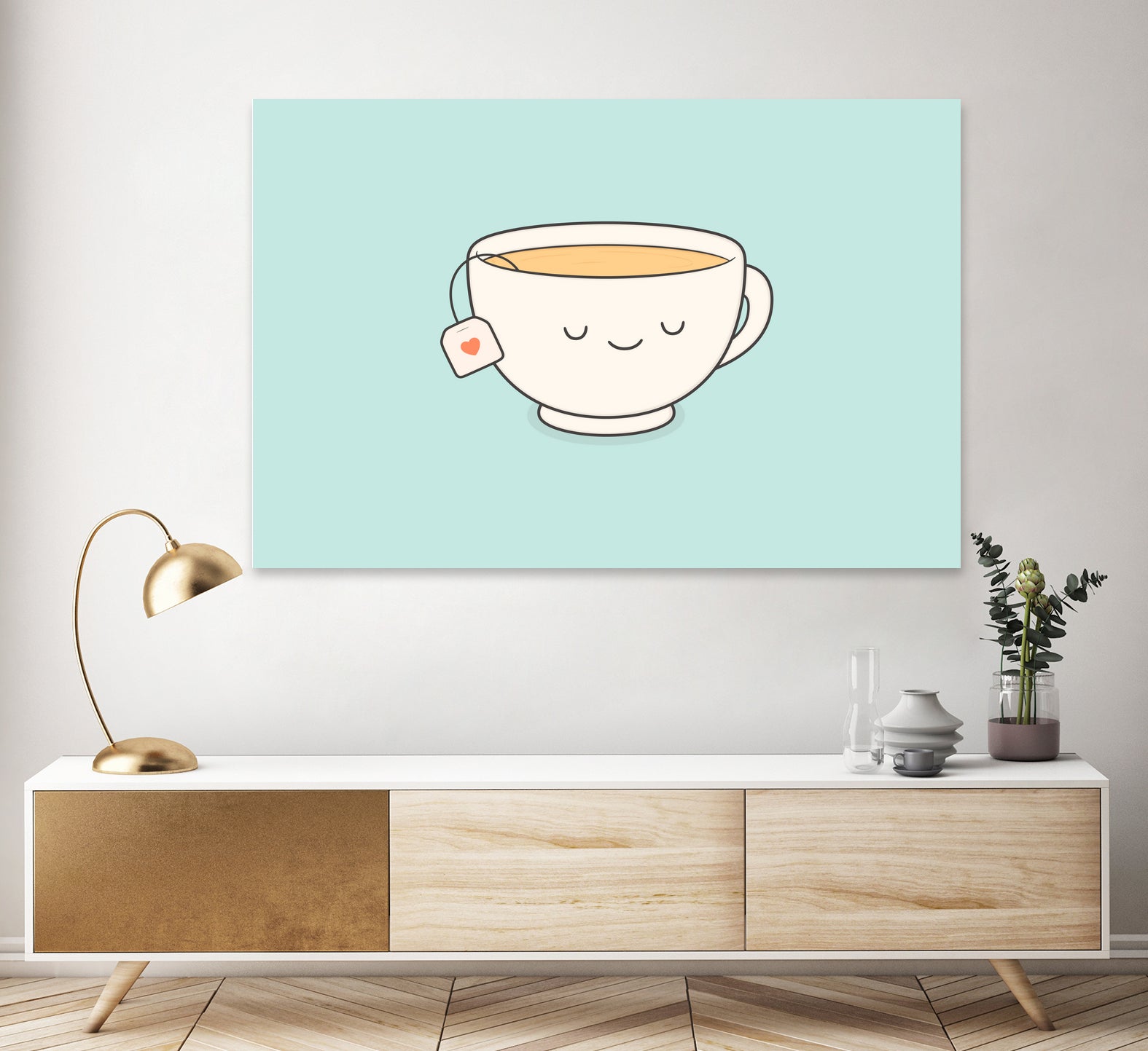 Teacup by Kim Vervuurt on GIANT ART - white digital drawing