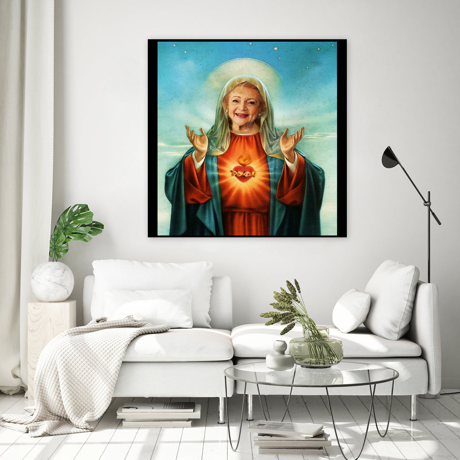 The Golden Girls Betty White Jesus Christ by Nguyet Nguyen Thi Bich on GIANT ART - white digital drawing