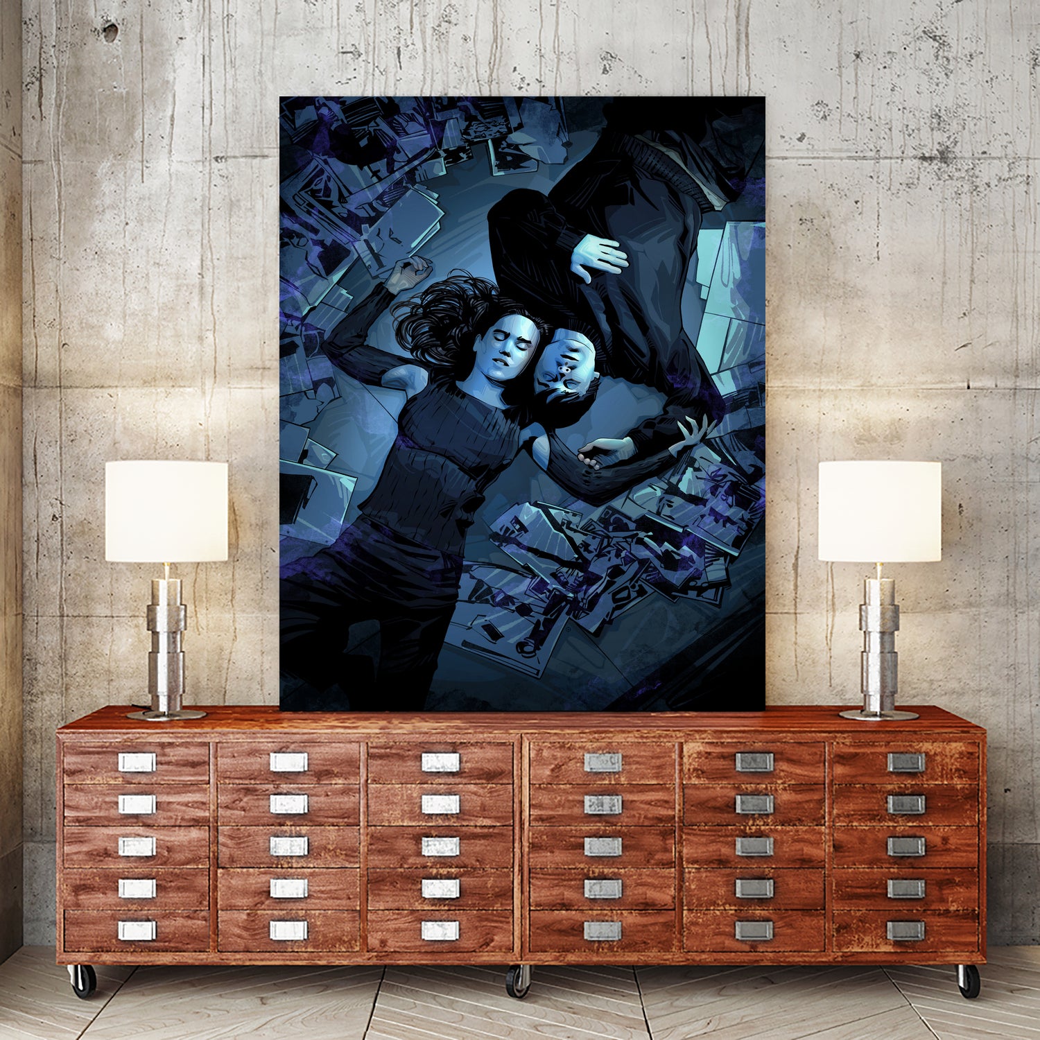 Requiem For A Dream by Nikita Abakumov on GIANT ART - blue digital painting