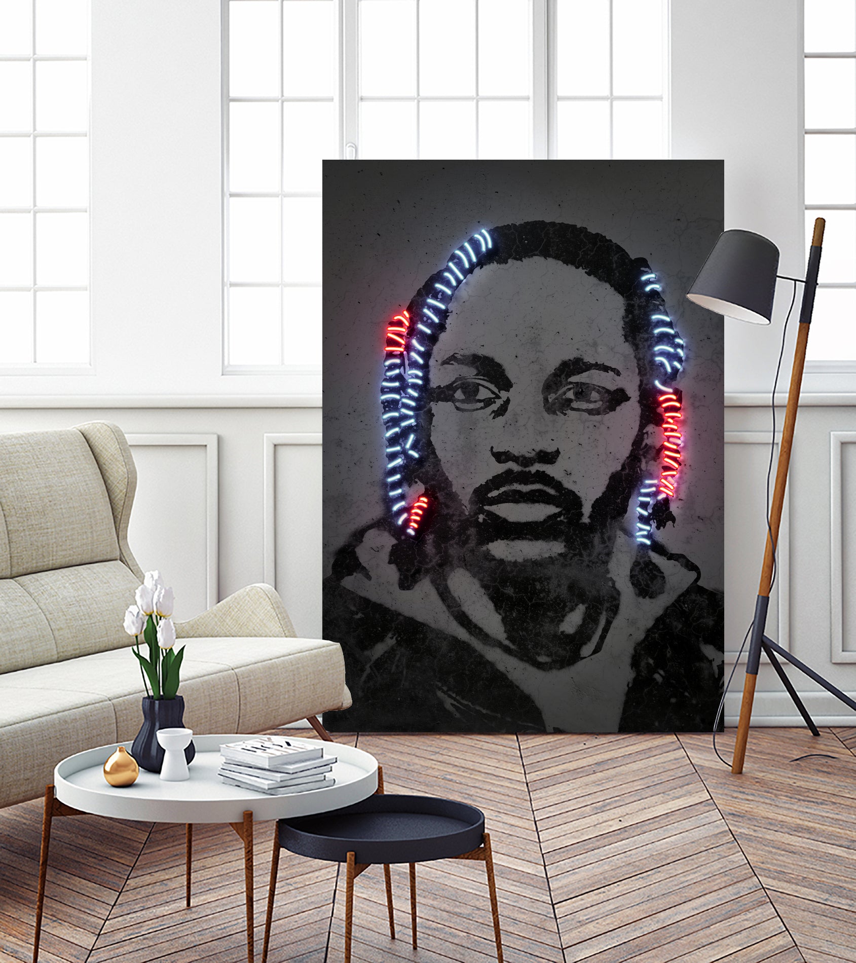 Kendrick Lamar by Octavian Mihai Mielu on GIANT ART - gray digital painting