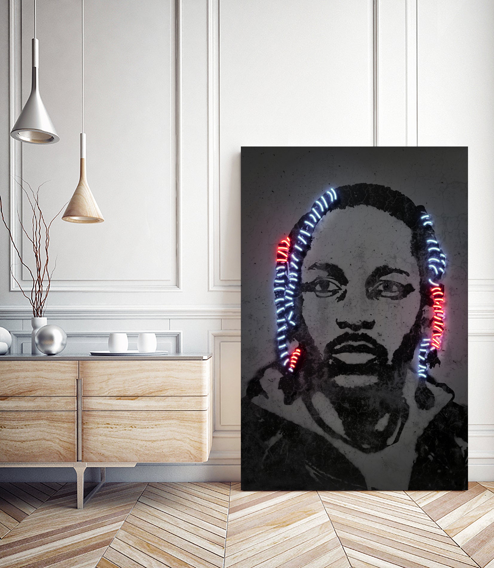 Kendrick Lamar by Octavian Mihai Mielu on GIANT ART - gray digital painting