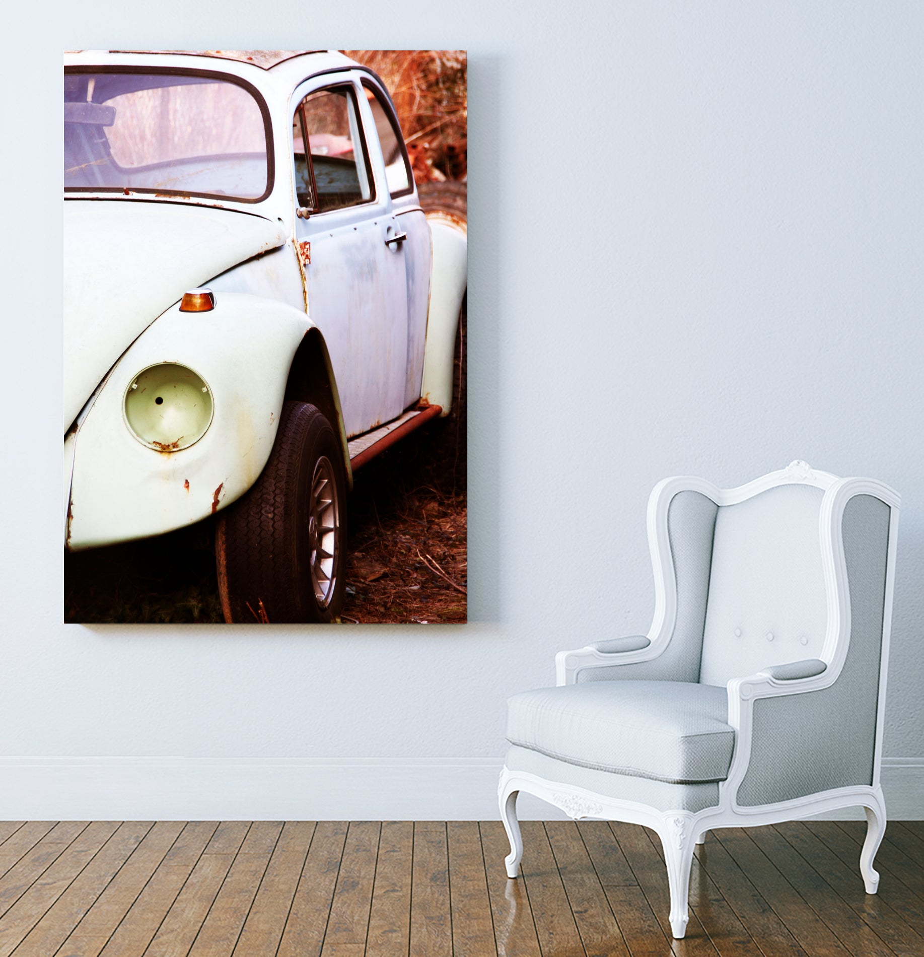 beetle vw by Roxane Barré on GIANT ART - fuchsia photo illustration