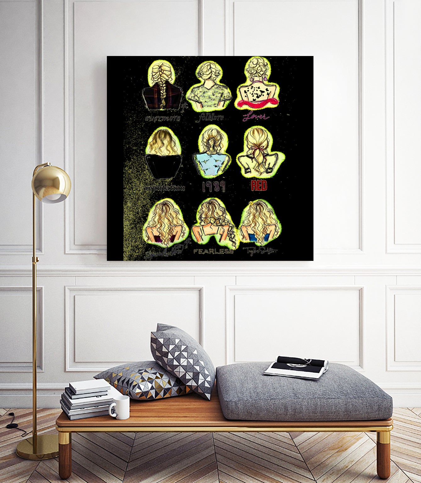 Taylor Swift Full Albums Poster by Hoang Bien on GIANT ART - gray photo illustration