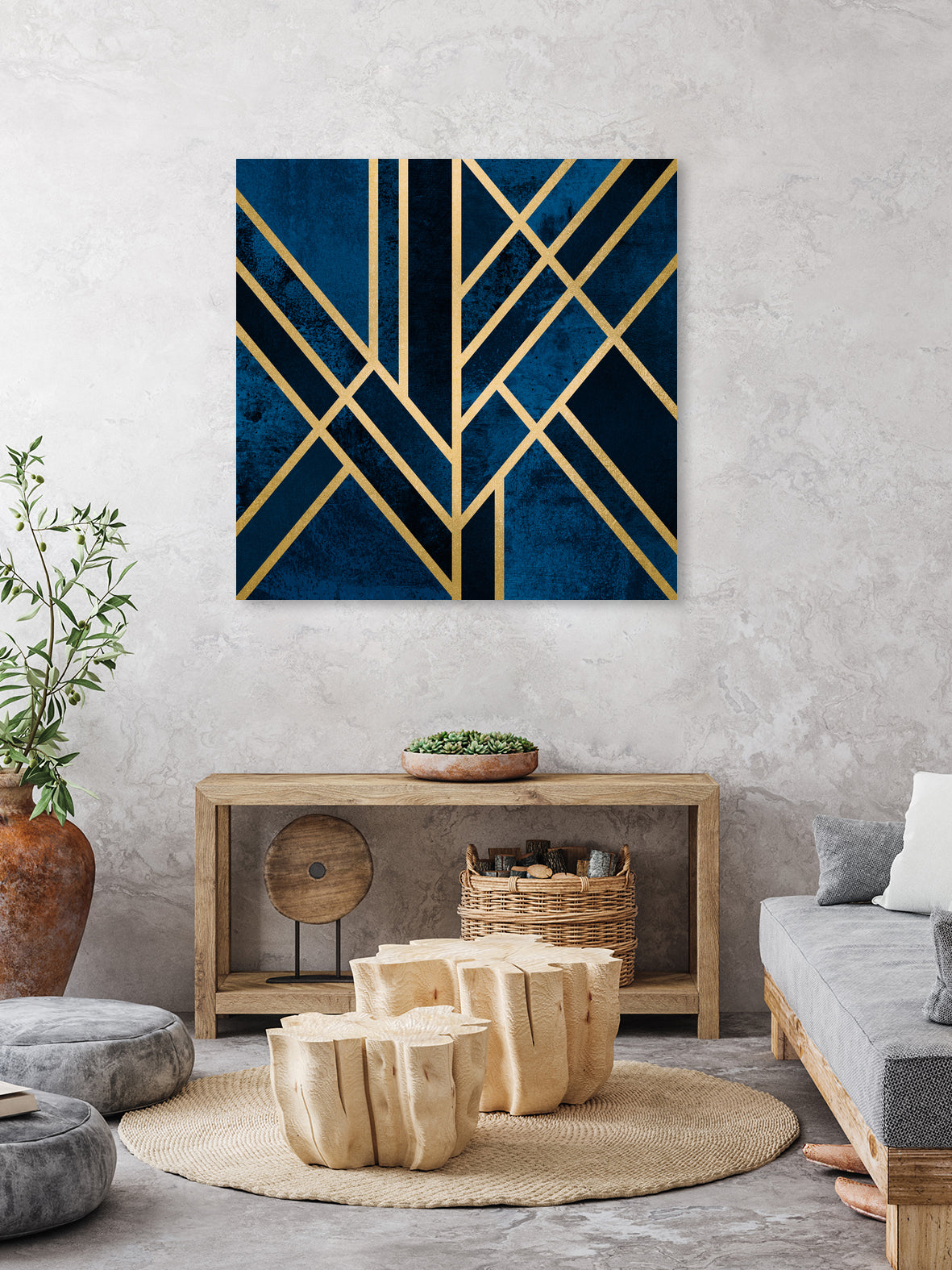 Art Deco Midnight by Elisabeth Fredriksson on GIANT ART - blue digital painting