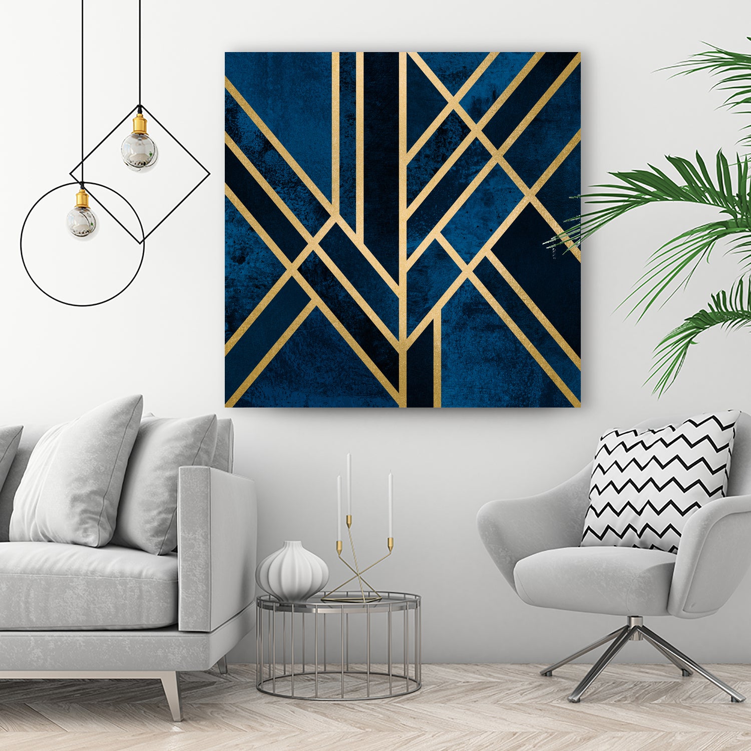 Art Deco Midnight by Elisabeth Fredriksson on GIANT ART - blue digital painting