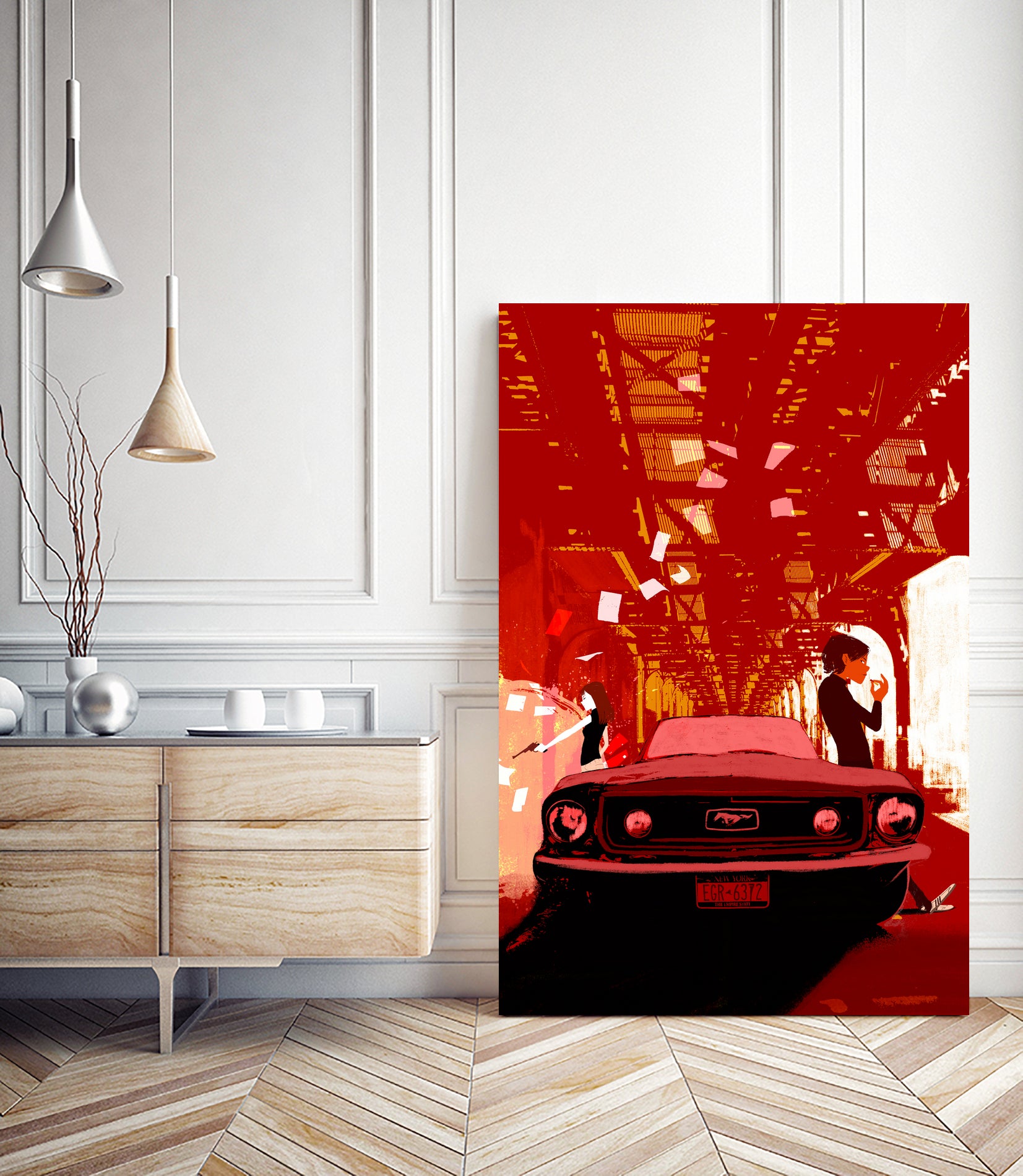 The Car by Oriol Vidal on GIANT ART - red digital painting
