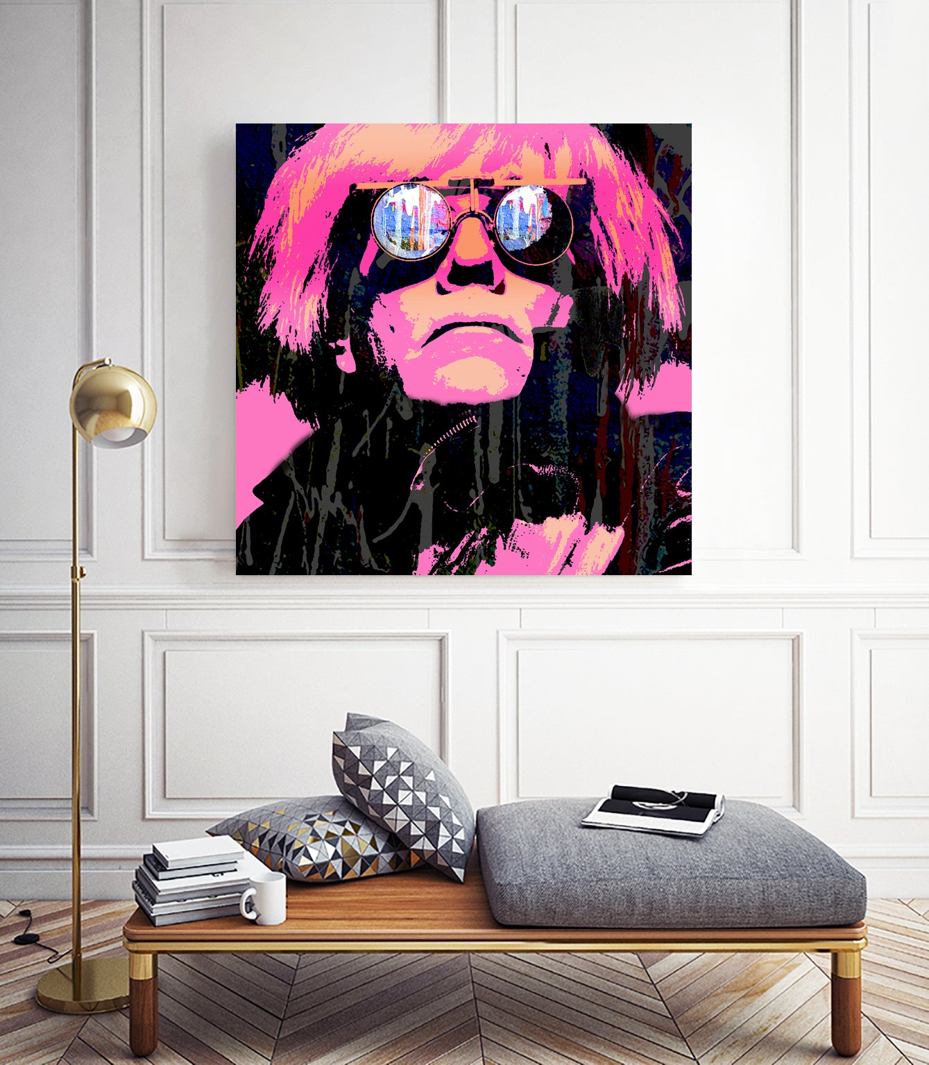 Inspired by Warhol Portrait by Stephen Chambers on GIANT ART - pink digital painting