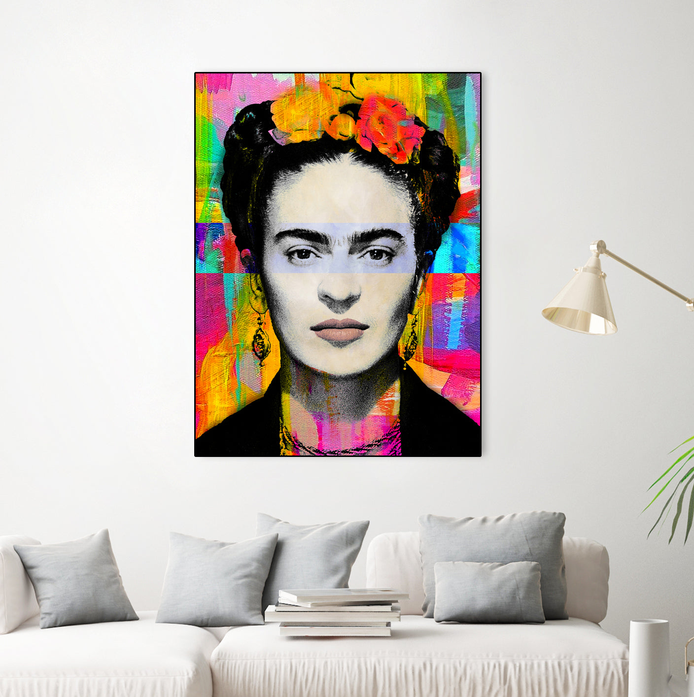 Frida Kahlo by Stephen Chambers on GIANT ART - gray digital painting