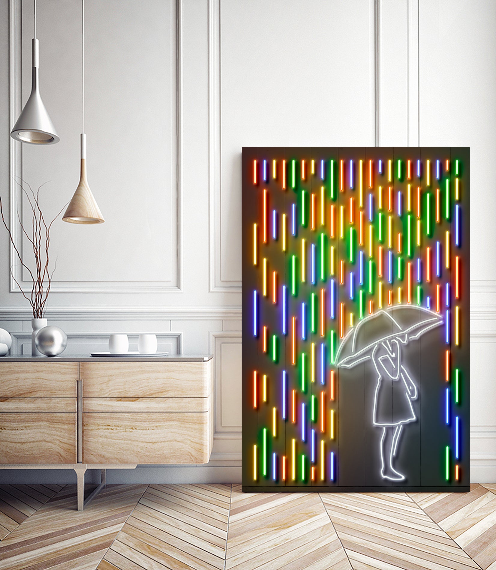 Rain by Octavian Mihai Mielu on GIANT ART - orange 3d art