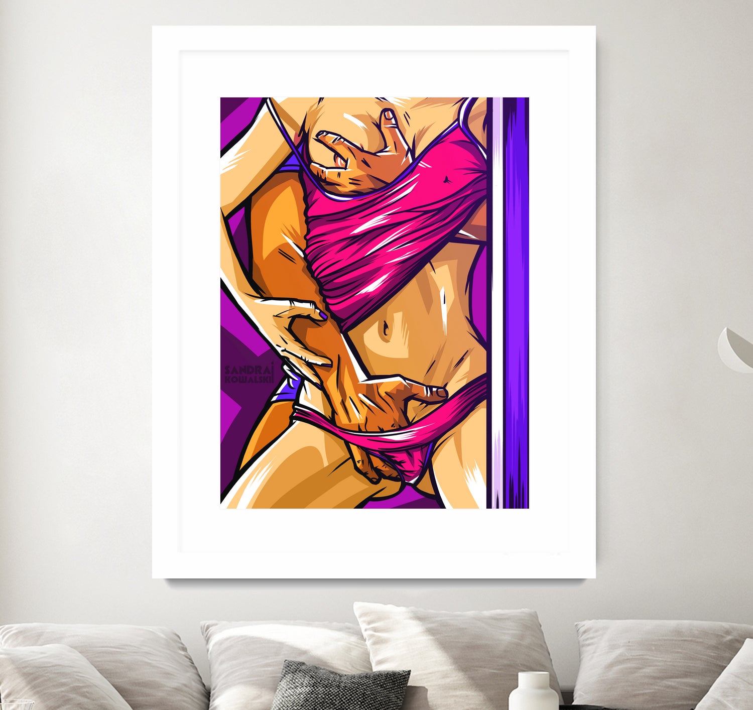 Hands by Sandra Kowalskii on GIANT ART - fuchsia digital painting