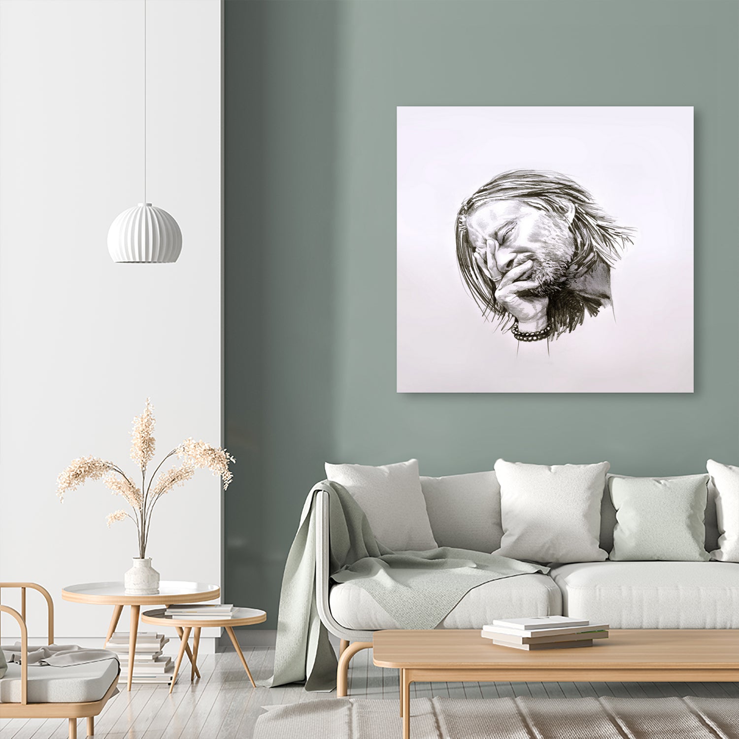 Thom Yorke by Raquel García Maciá on GIANT ART - white mixed media