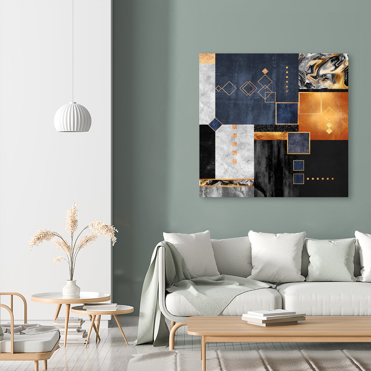 Construction 1 by Elisabeth Fredriksson on GIANT ART - blue digital painting