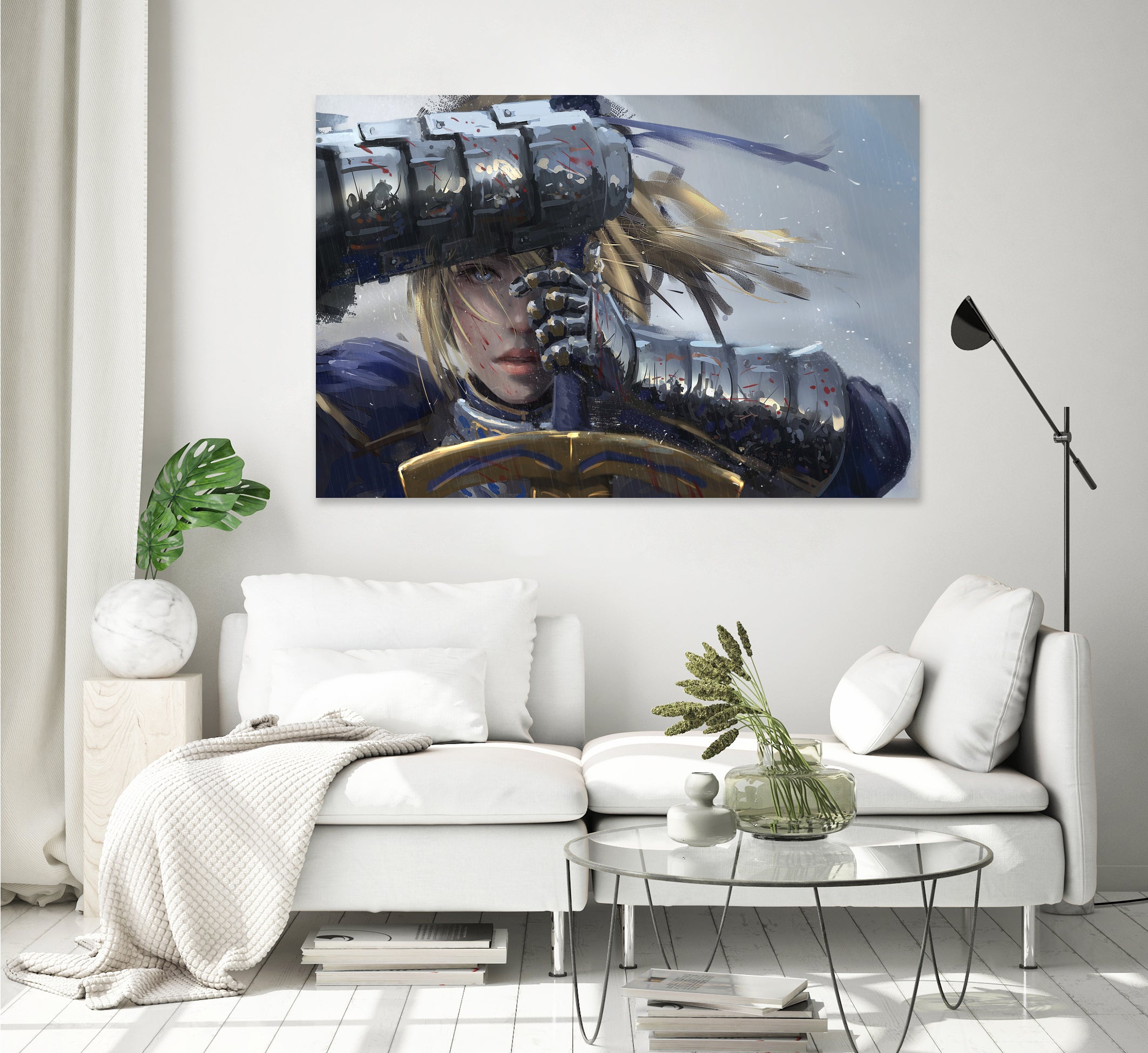 Saber by Ling Wang on GIANT ART - blue digital painting